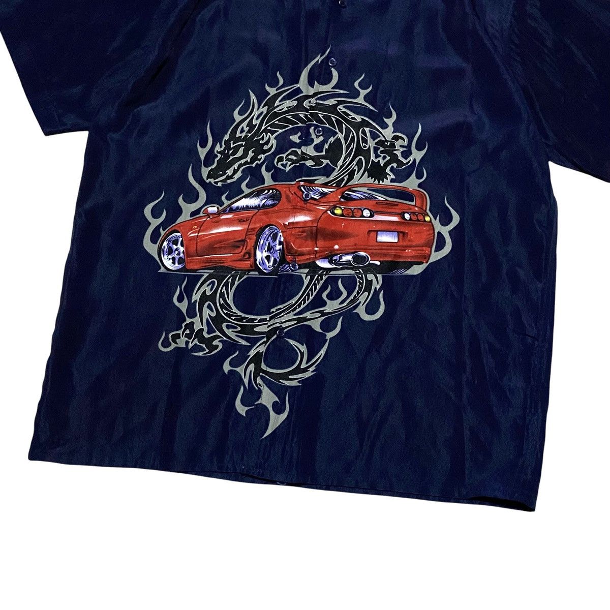 Japanese Brand × Vintage 🔥RARE🔥 Vintage 00s Dragon car shirt Size US M / EU 48-50 / 2 - 3 Thumbnail