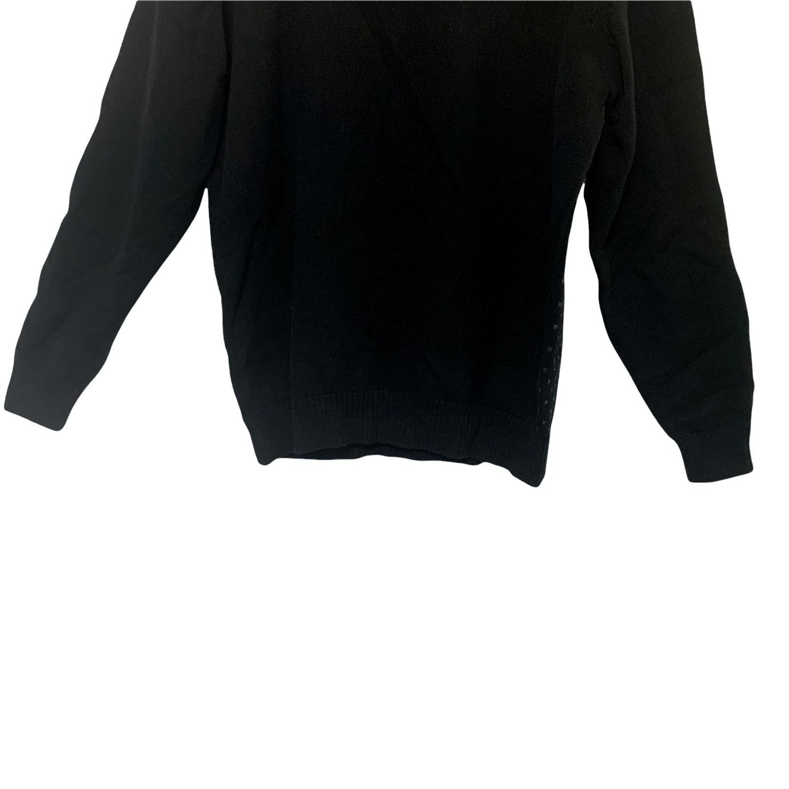 Oscar De La Renta Oscar De La Renta Nordic 1/4 Zip Pullover Sweater Black M Size US M / EU 48-50 / 2 - 7 Thumbnail