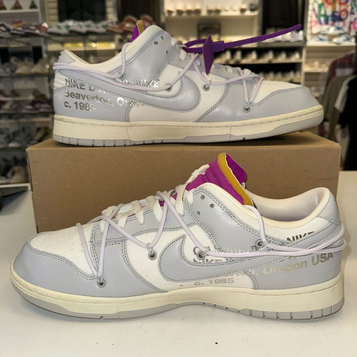 Nike × Off-White × Virgil Abloh Size 15 -Nike Off-White x Dunk Low Lot 03 of 50 - DM1602-118 Size US 15 / EU 48 - 2 Thumbnail