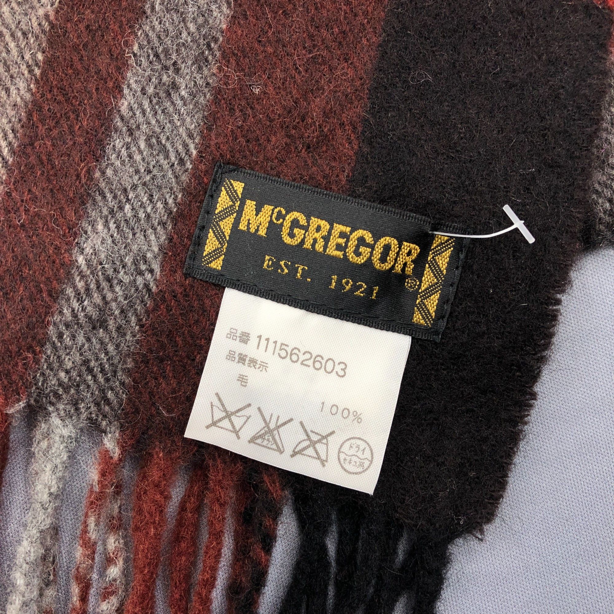 McGregor Vintage McGregor Scarf Muffler Wool Plaid Winter Scarves Size ONE SIZE - 4 Thumbnail