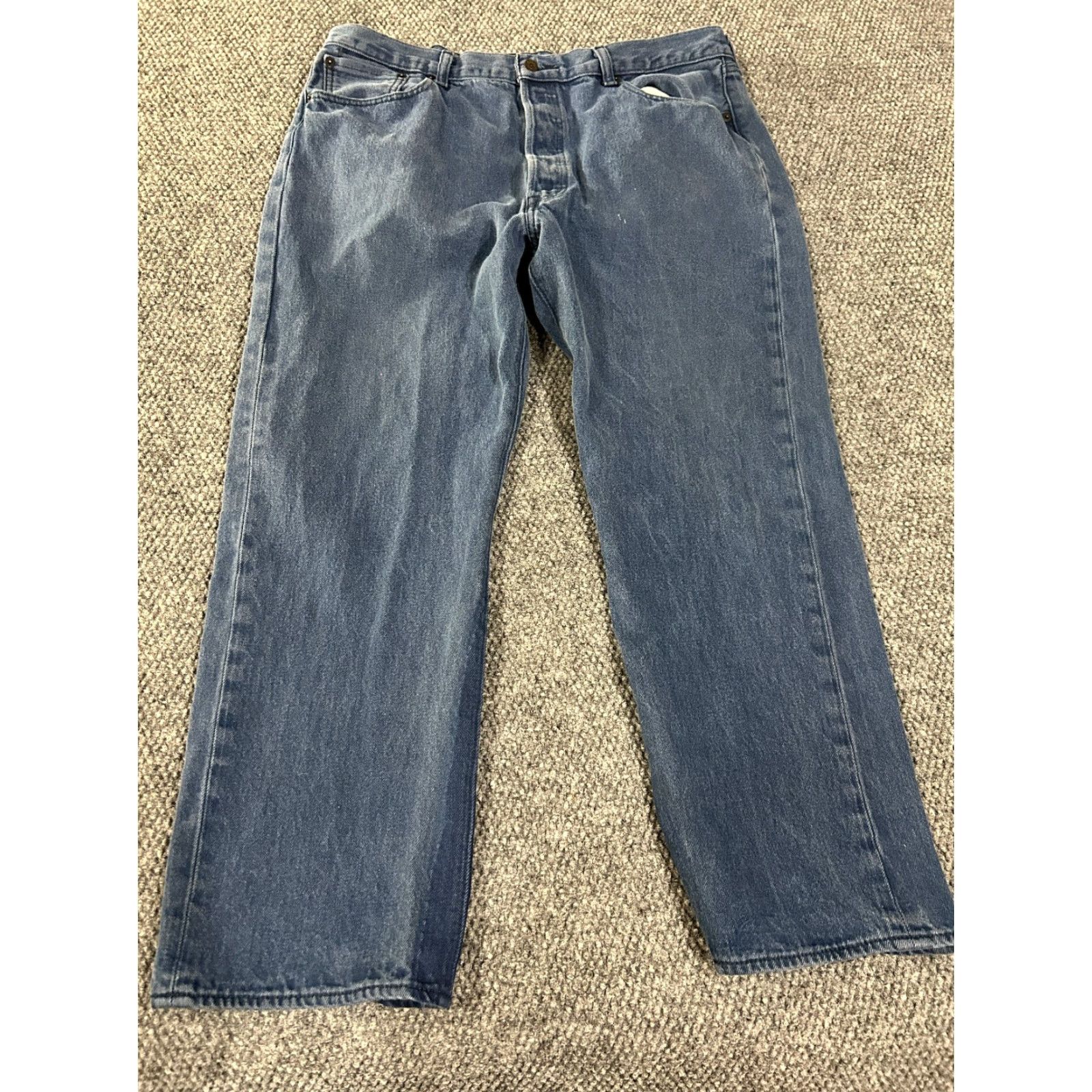 Levi's VINTAGE Levi's 501 Jeans (Mens) 36x28 Blue Straight Button Fly Classic Denim Retro 90s Size US 36 / EU 52 - 2 Thumbnail