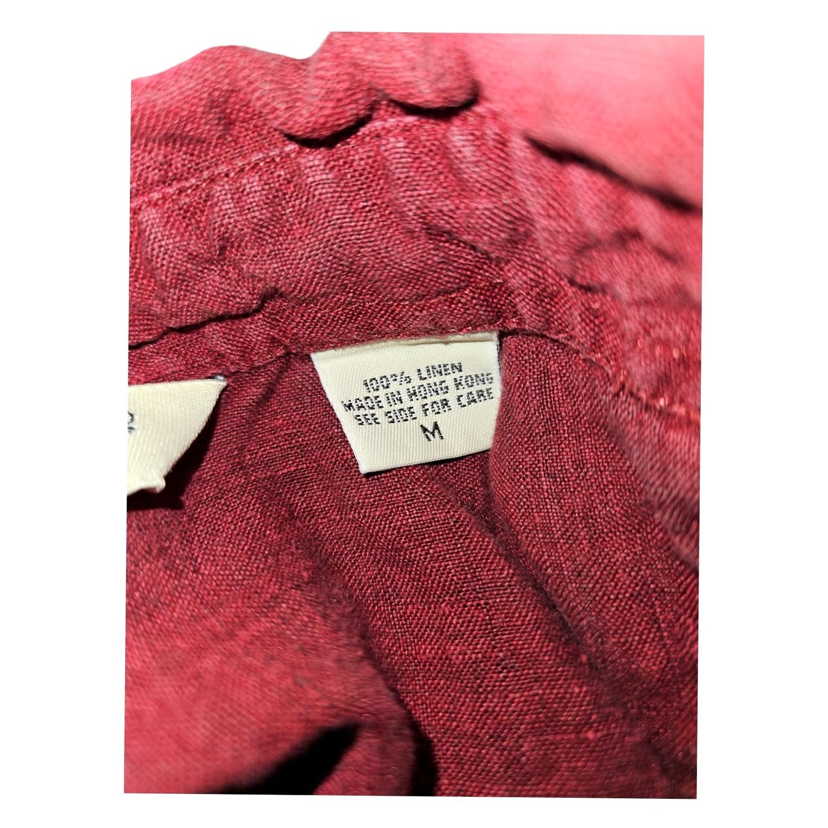 Eddie Bauer Eddie Bauer Button-Up Shirt Long Sleeve Women's M Red Linen 100% Pocket? (Note: original title does not mention pocket) Size M / US 6-8 / IT 42-44 - 3 Thumbnail