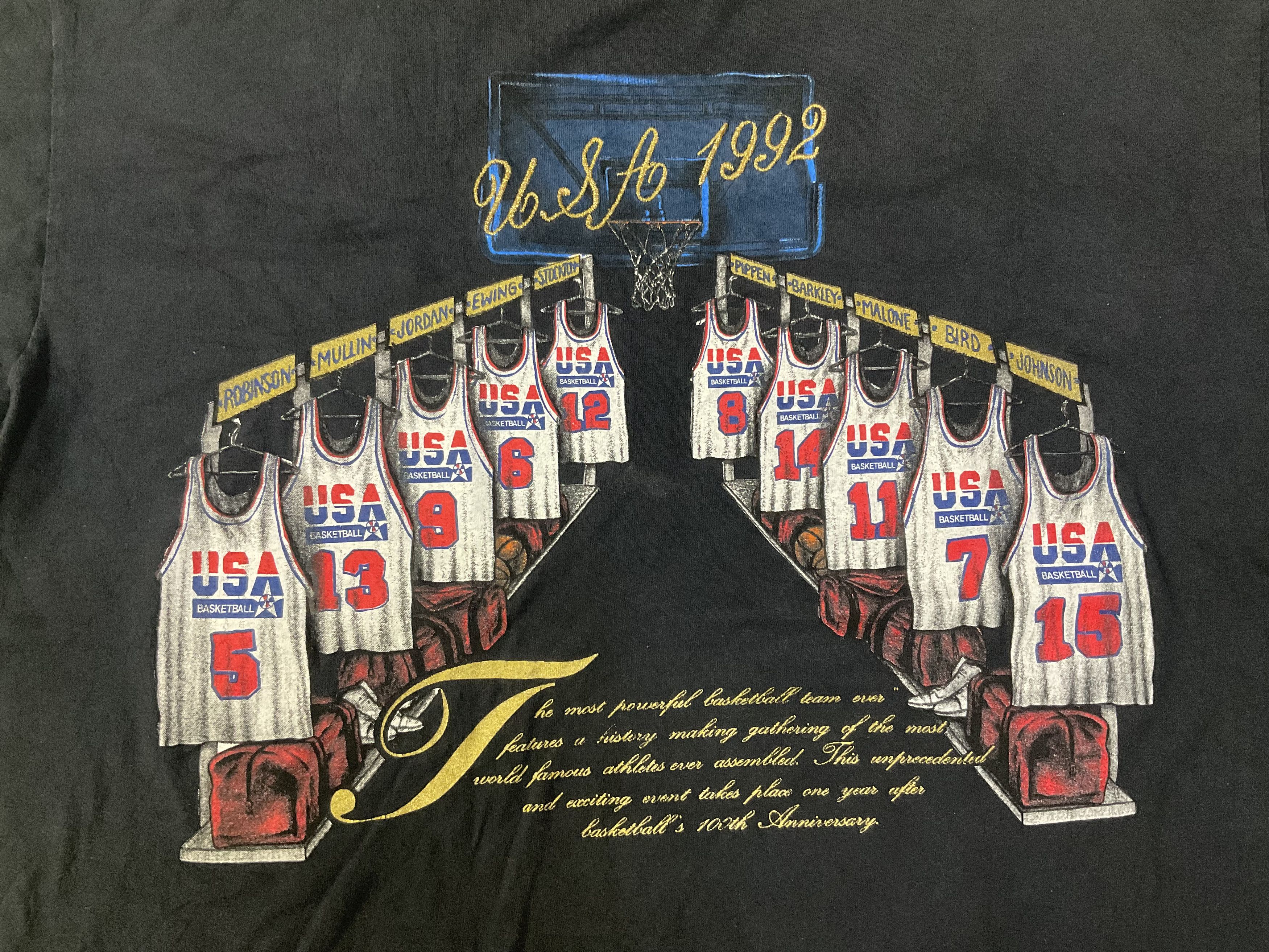 USA Olympics Vintage 1992 USA Basketball Olympics Dream Team T-Shirt Size US XL / EU 56 / 4 - 2 Thumbnail