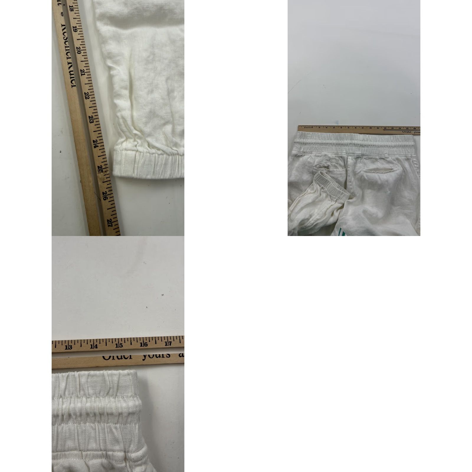 Athleta Athleta Pants Womens 10 White Cabo Linen Jogger Drawstring Pockets Elastic Waist Size 32" / US 10 / IT 46 - 8 Thumbnail