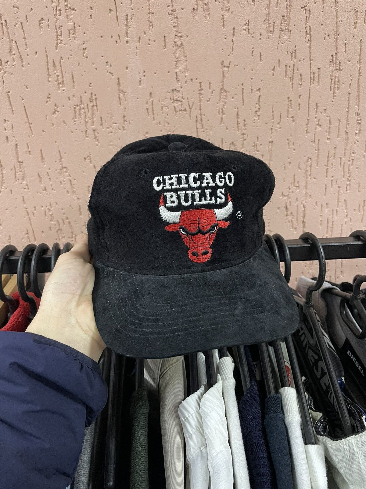 NBA Vintage 90’s Chicago Bulls Leather Cap Hat Snapback NBA Size ONE SIZE - 3 Thumbnail