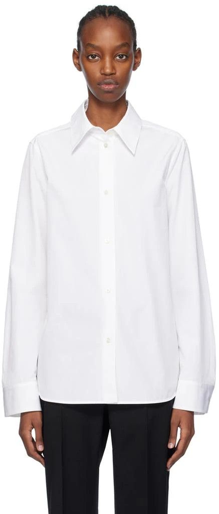 Jil Sander o1loc1c0426 Pointed Collar Shirt in White Size L / US 10 / IT 46 - 1 Thumbnail