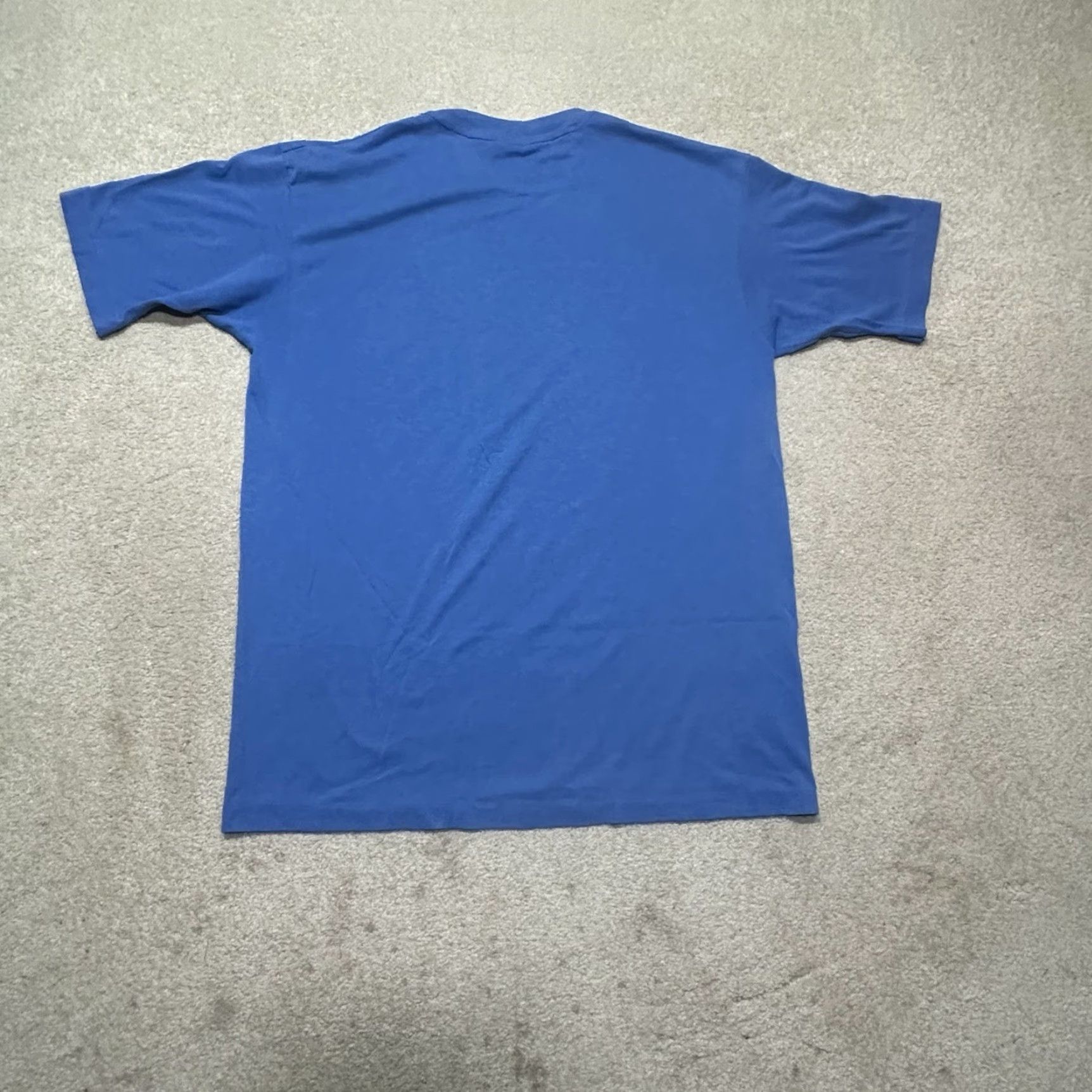 Hanes VINTAGE Hanes T-Shirt Mens Large Blue 80s 90s Fifty Fifty Single Stitch Crew Neck Short Sleeve Cotton Size US L / EU 52-54 / 3 - 2 Thumbnail