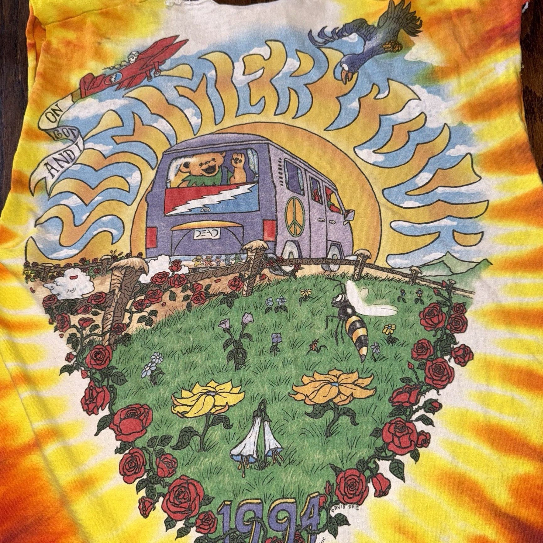 Liquid Blue VINTAGE Liquid Blue Grateful Dead Shirt Mens Tie Dye 1994 Summer Tour Large Cut Tank 27" Long 20.25" Wide Size US L / EU 52-54 / 3 - 7 Thumbnail
