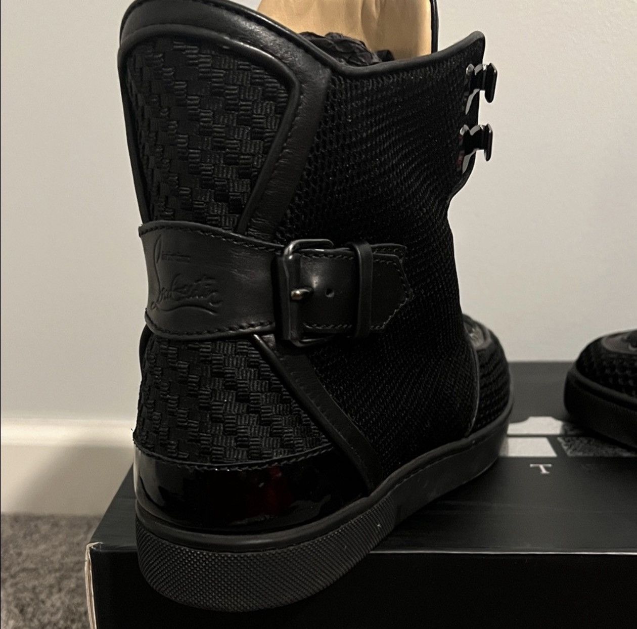 Christian Louboutin Christian Louboutin Louis Black High-Top Sneakers Size US 9.5 / EU 42-43 - 7 Thumbnail