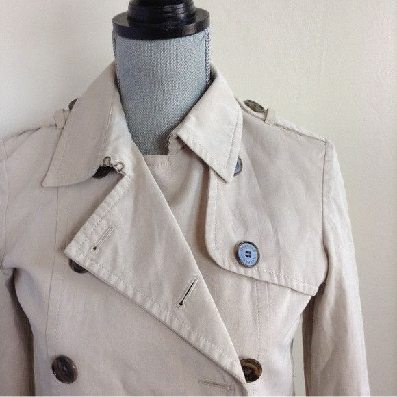 Other Gryphon New York NY Double Breasted Trench Coat Beige Size M / US 6-8 / IT 42-44 - 6 Thumbnail