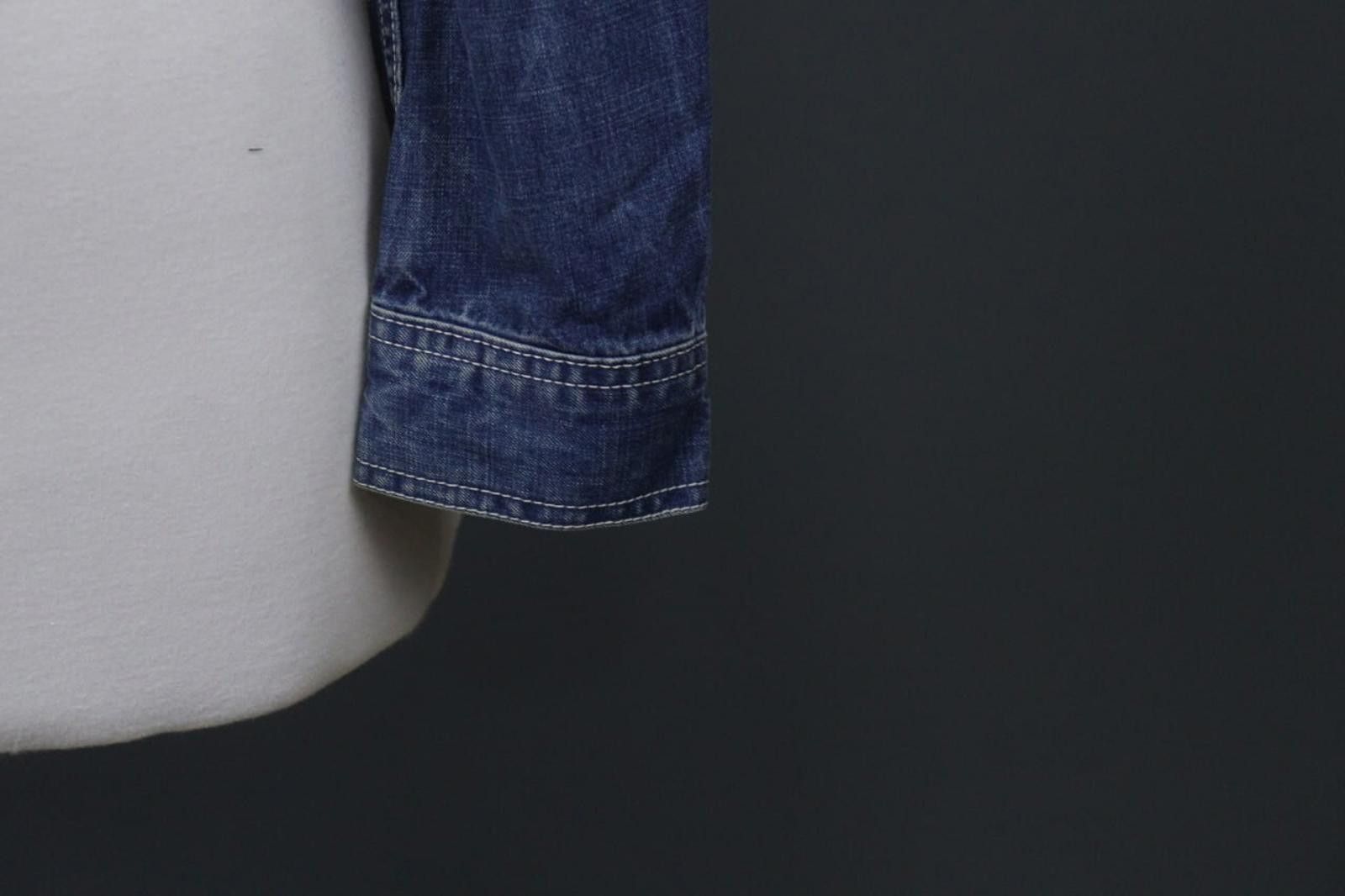 Diesel Diesel Blue Cotton Denim Collared Front Jean Jacket Size S Size S / US 4 / IT 40 - 4 Thumbnail