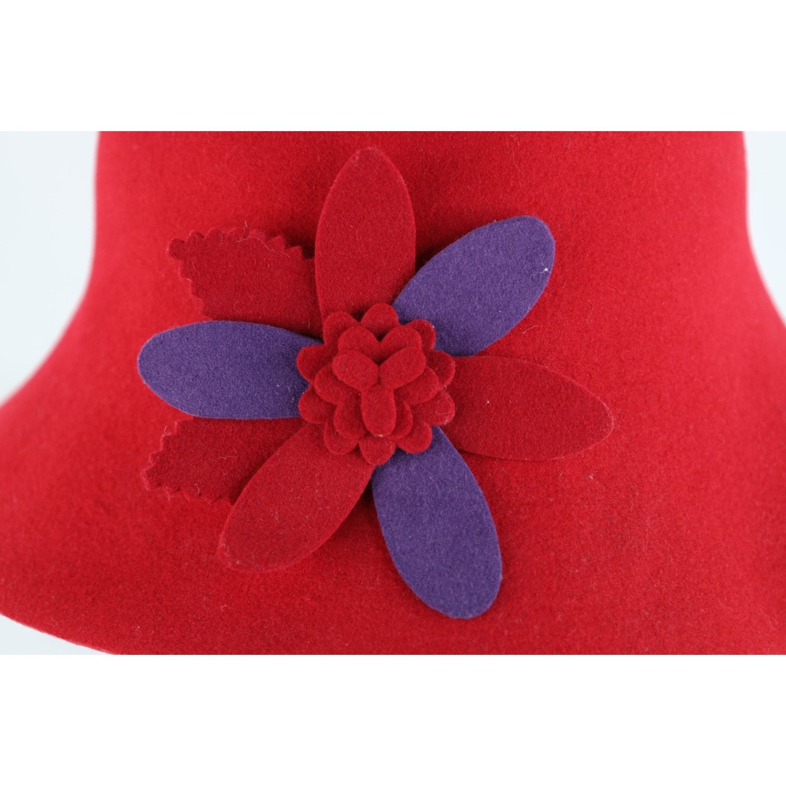Vintage Vintage 90s Boho Chic Felt Wool Flower Church Cloche Hat Size ONE SIZE - 2 Thumbnail
