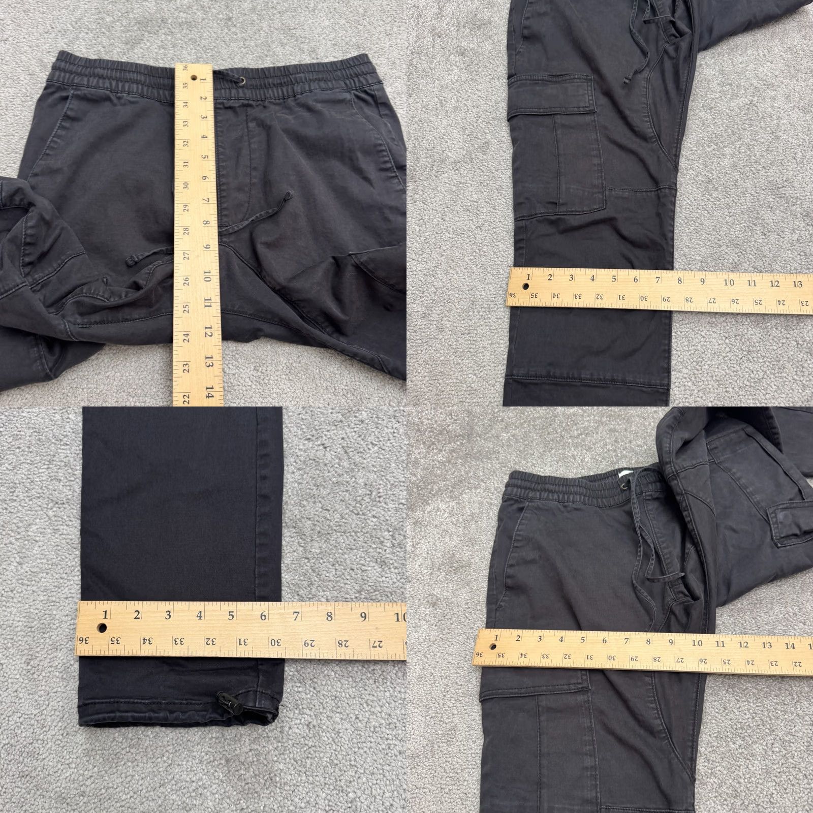 Wrangler Wrangler Cargo Jogger Pants Mens Medium Black Twill Elastic Waist Gusset Crotch Pockets Logo Style: Cargo Size US 36 / EU 52 - 10 Thumbnail