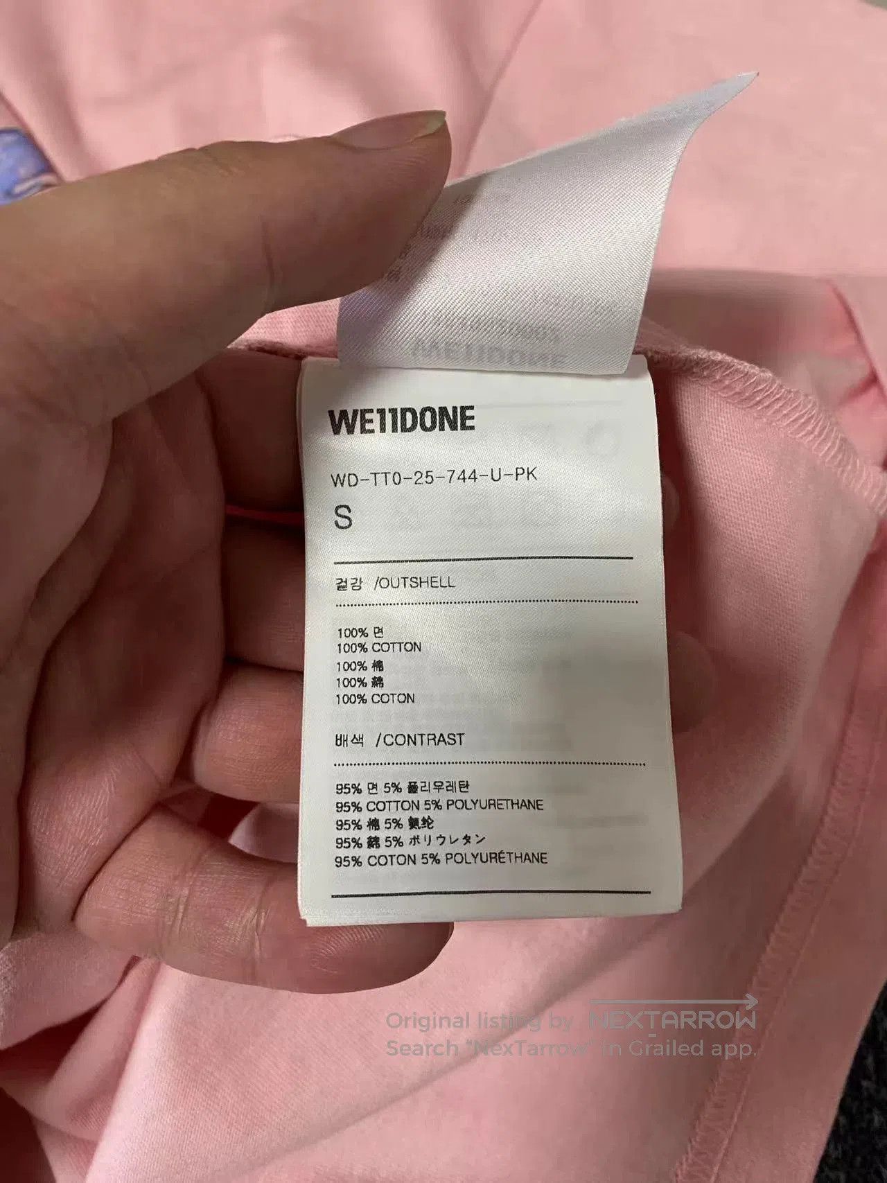WE11DONE we11done pink short sleeve printed shirt. Size US S / EU 44-46 / 1 - 5 Thumbnail