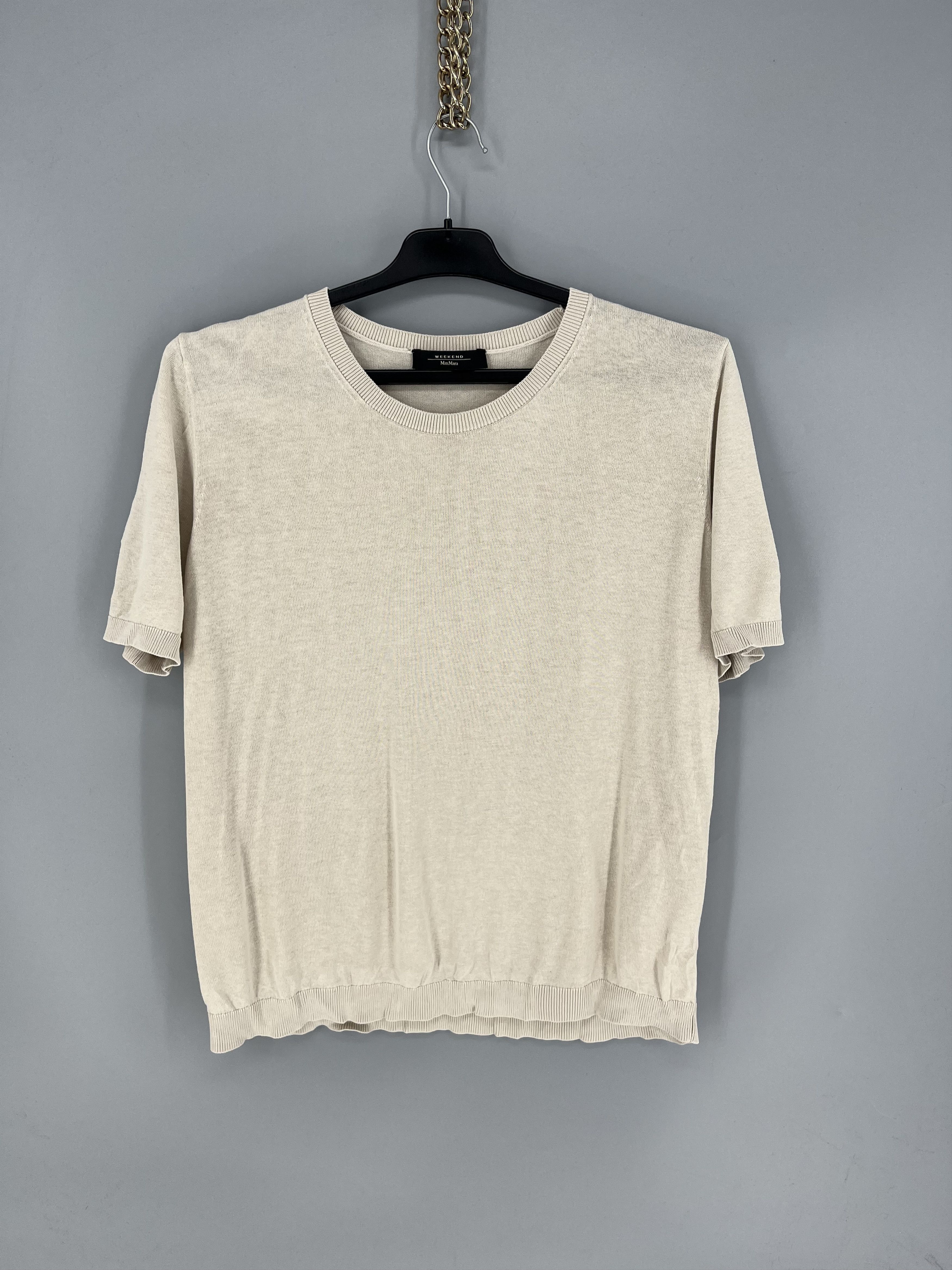 Max Mara S Max Mara Women Wool Sweater Short Sleeve Size L Size L / US 10 / IT 46 - 1 Thumbnail