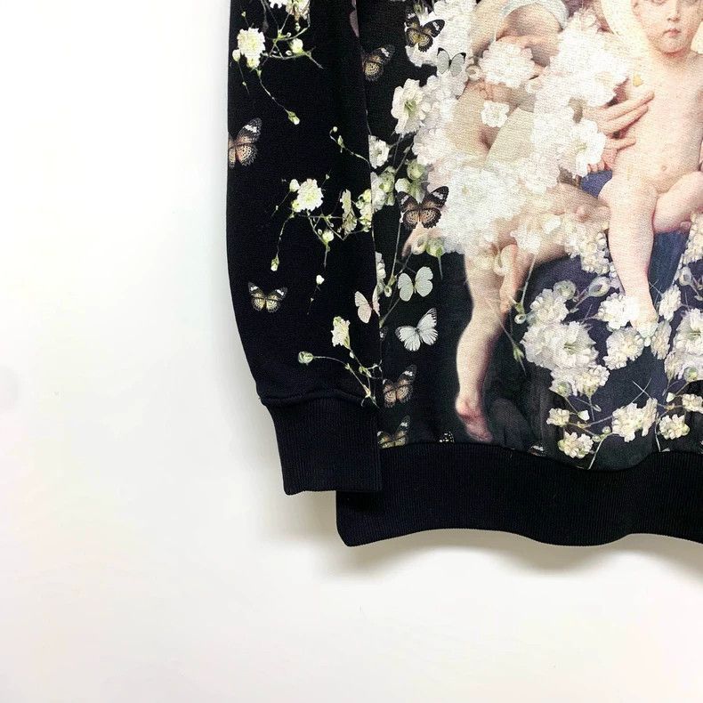Givenchy Givenchy Black Floral Pattern Sweatshirt XS-2507 Size US XS / EU 42 / 0 - 2 Thumbnail