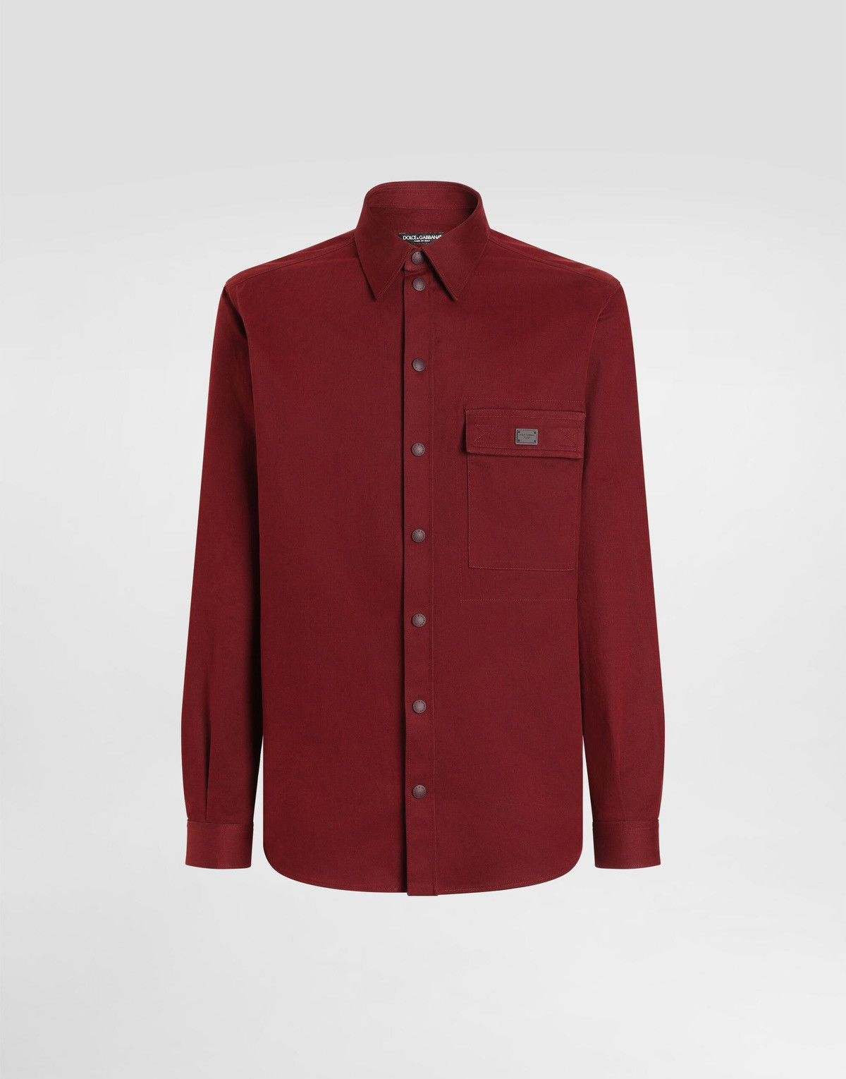 Dolce & Gabbana Dolce & Gabbana cotton overshirt with tag in Bordeaux Size US L / EU 52-54 / 3 - 2 Thumbnail