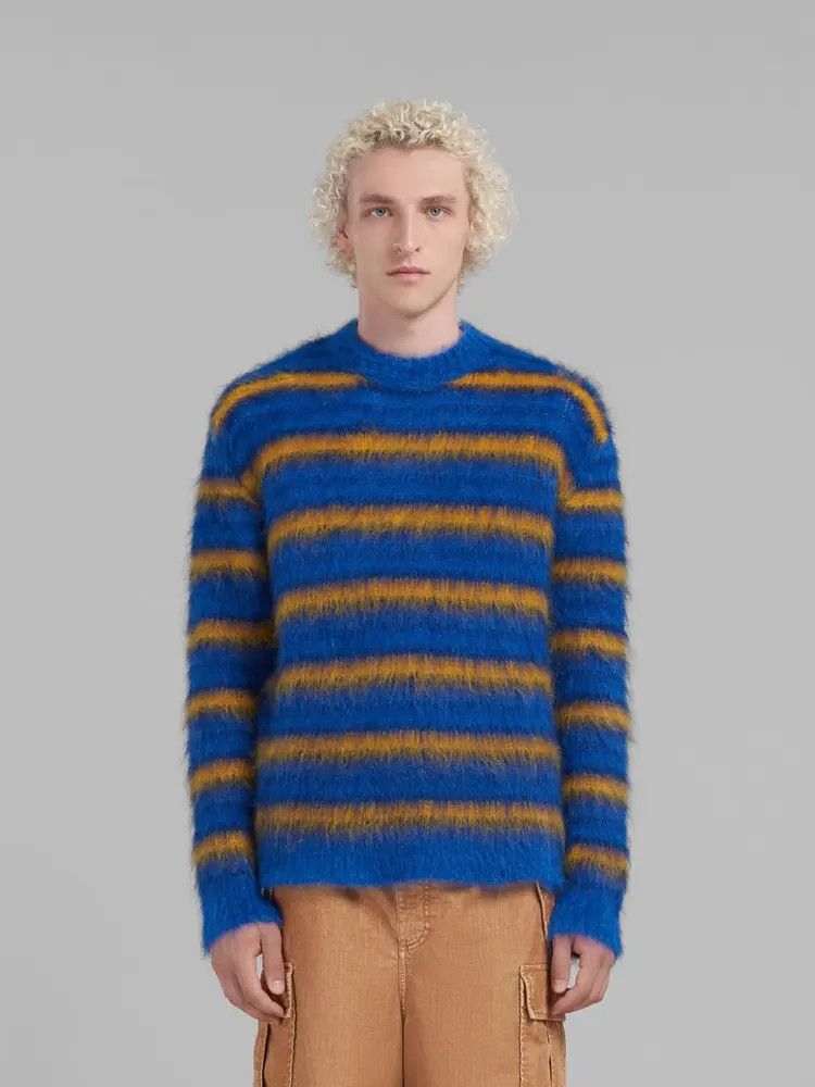 Marni o1w1db11025 Mohair Sweater in Blue Size US L / EU 52-54 / 3 - 2 Thumbnail