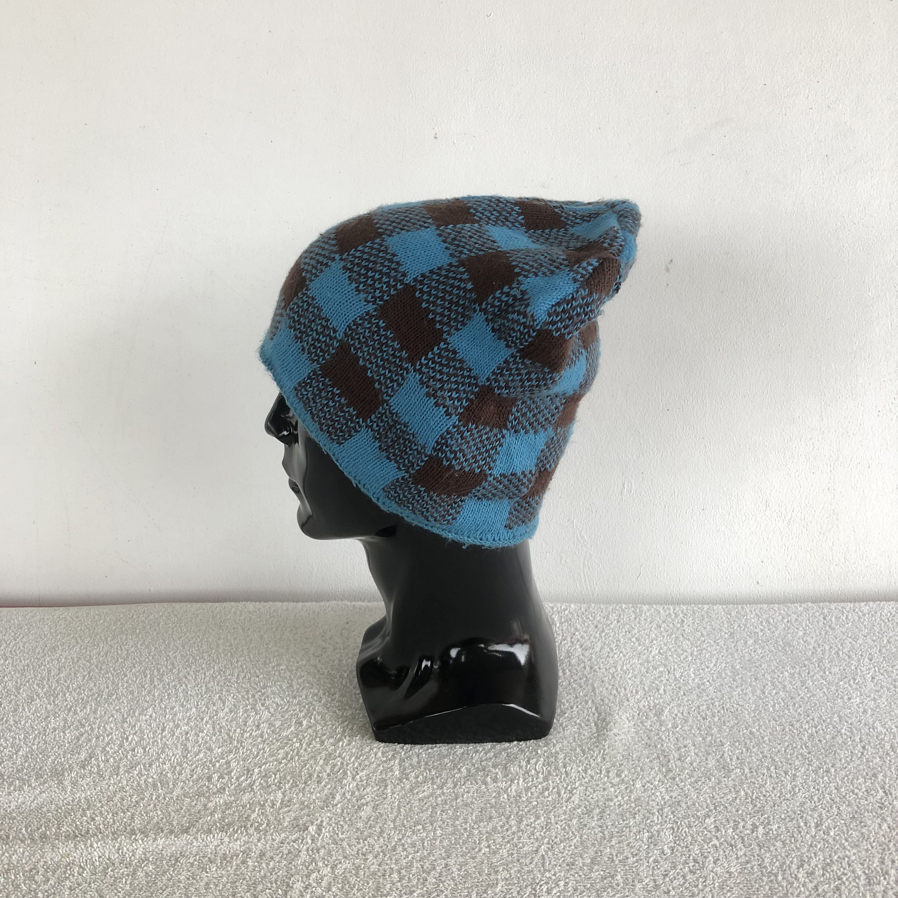 Japanese Brand Vintage Y2K Unknown Tartan Plaid Beanie Snow Caps Hats Size ONE SIZE - 4 Thumbnail