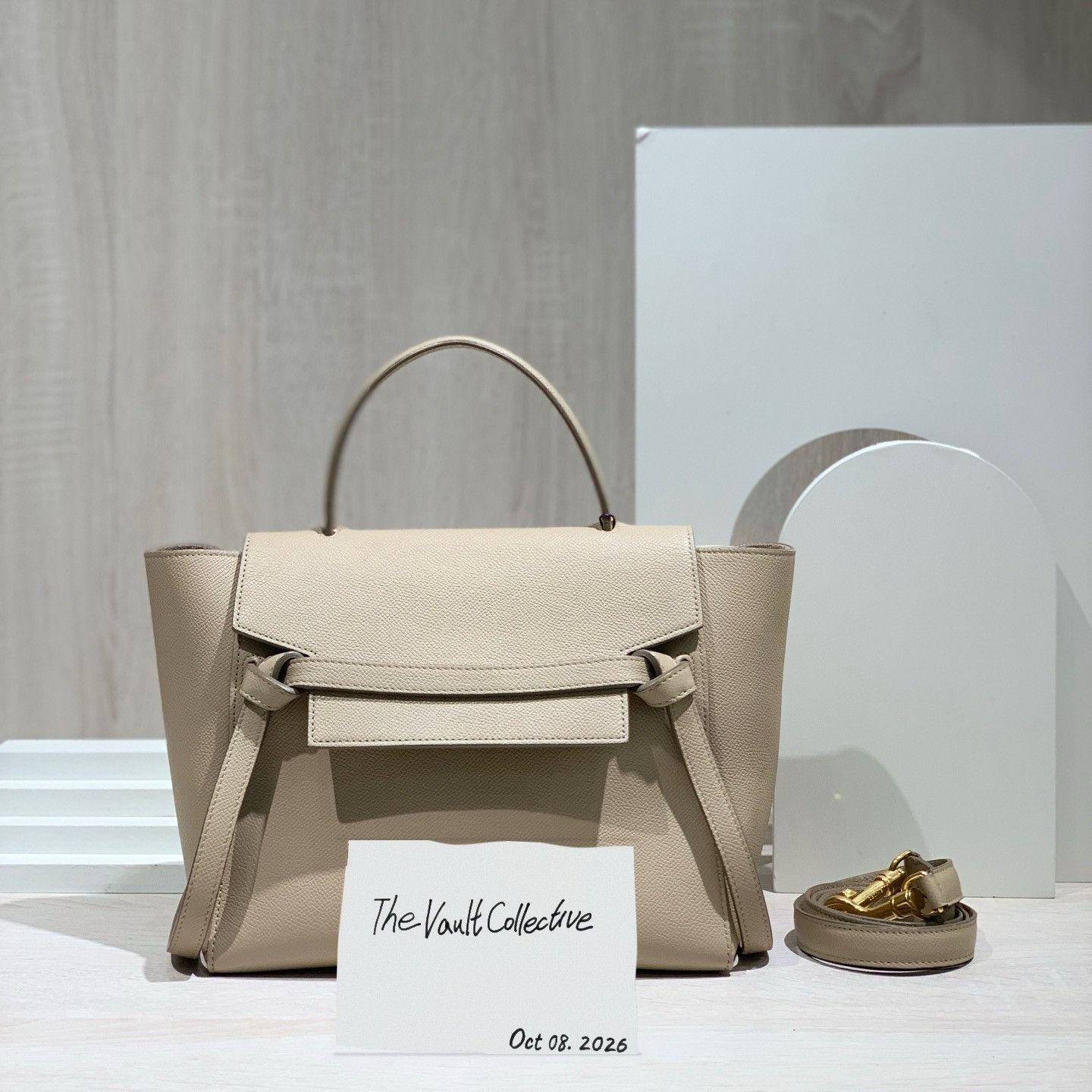 Celine CELINE BELT Micro khaki cowhide leather embossed celine belt bag handbag Size ONE SIZE - 1 Thumbnail