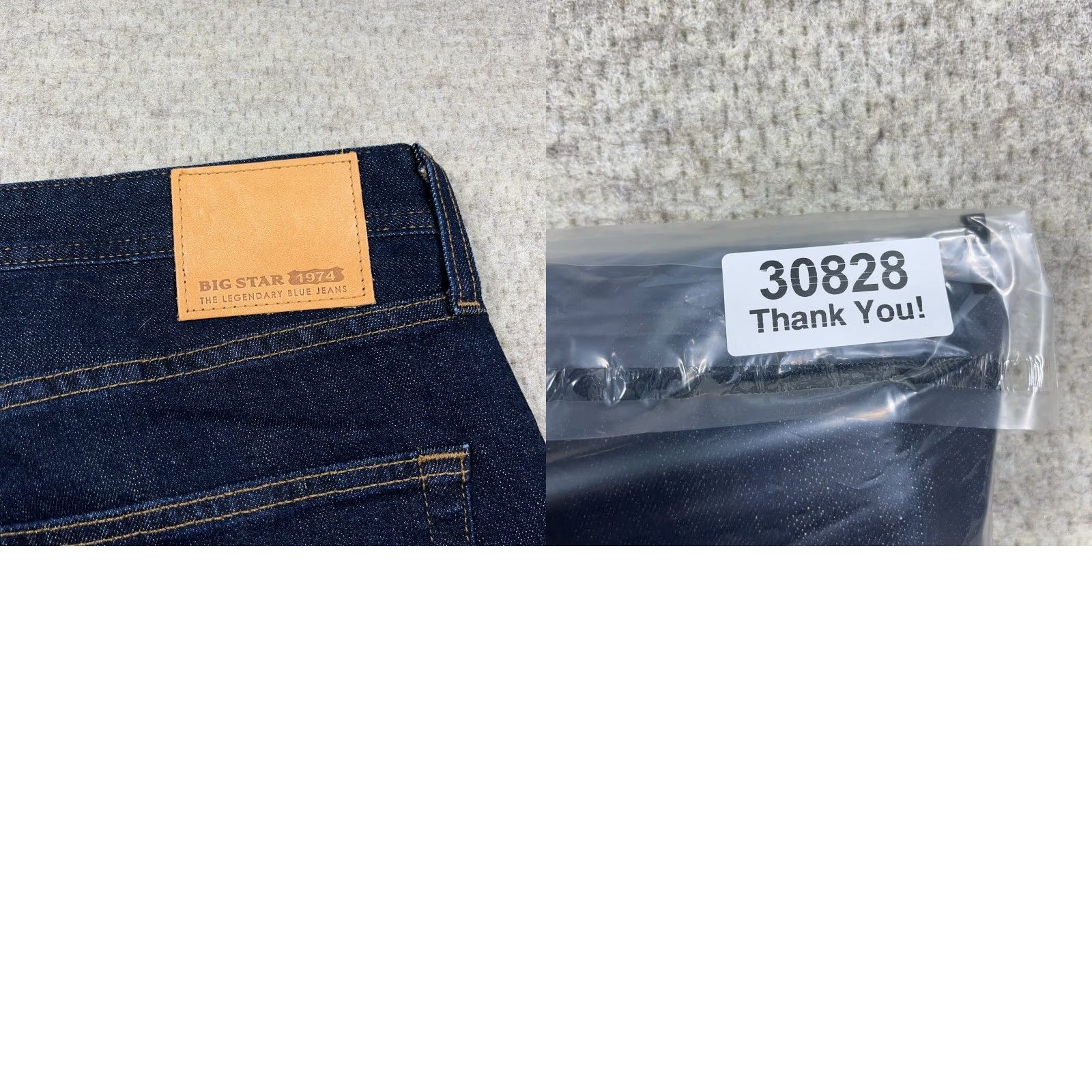 Denime BIG STAR Jeans Men 36x30 Straight Dark Wash Denim Classic 5-Pocket Logo Belt Loops 36 Adult Slim Blue Konventional Size US 36 / EU 52 - 10 Thumbnail