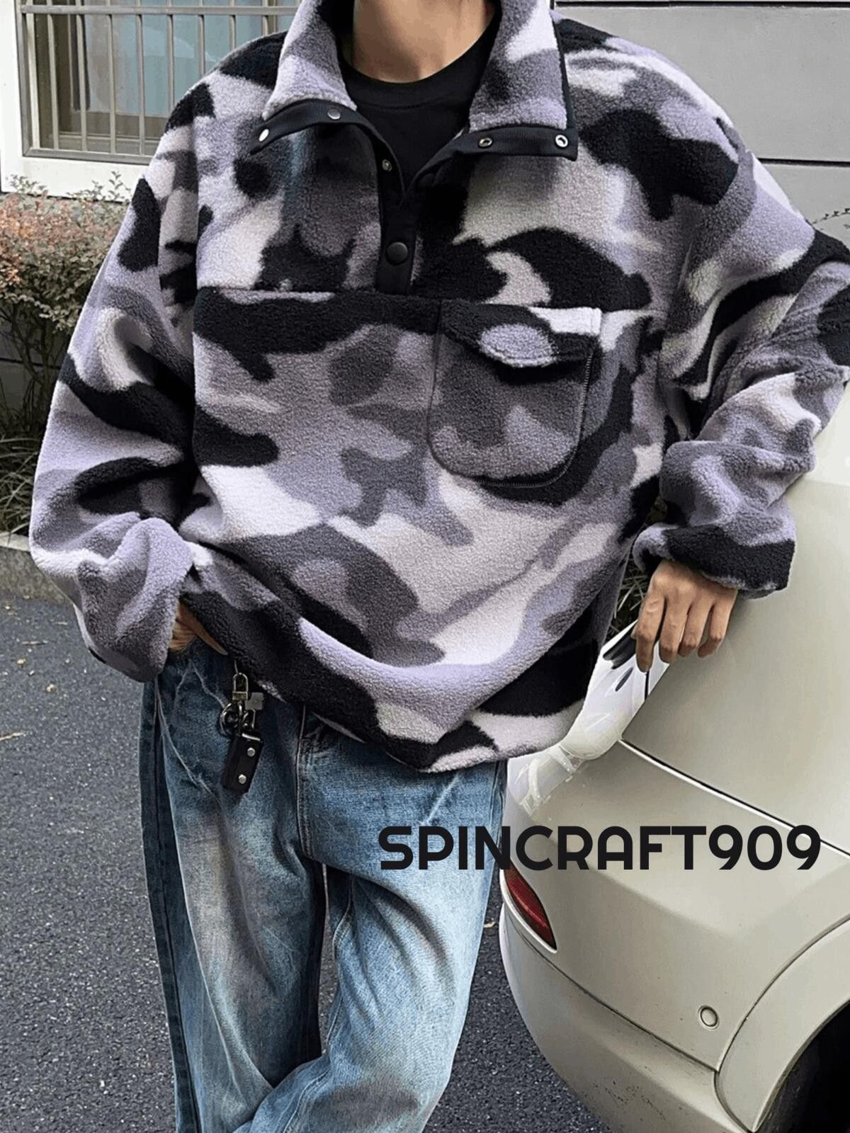Other Camo Graphic Pullover Knit Warm Hoodie Size US L / EU 52-54 / 3 - 1 Thumbnail
