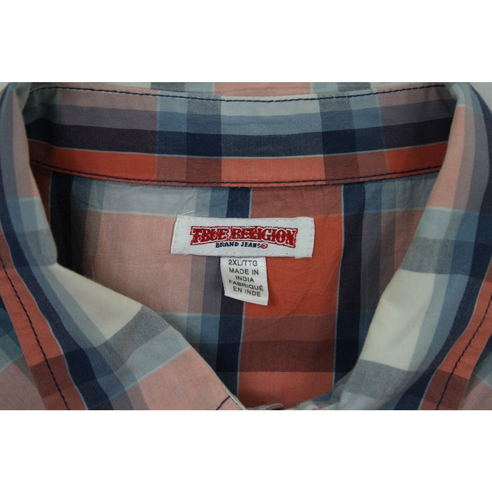 True Religion True Religion Western Snap Shirt Plaid XXL Pearl Snap Size US XL / EU 56 / 4 - 6 Thumbnail