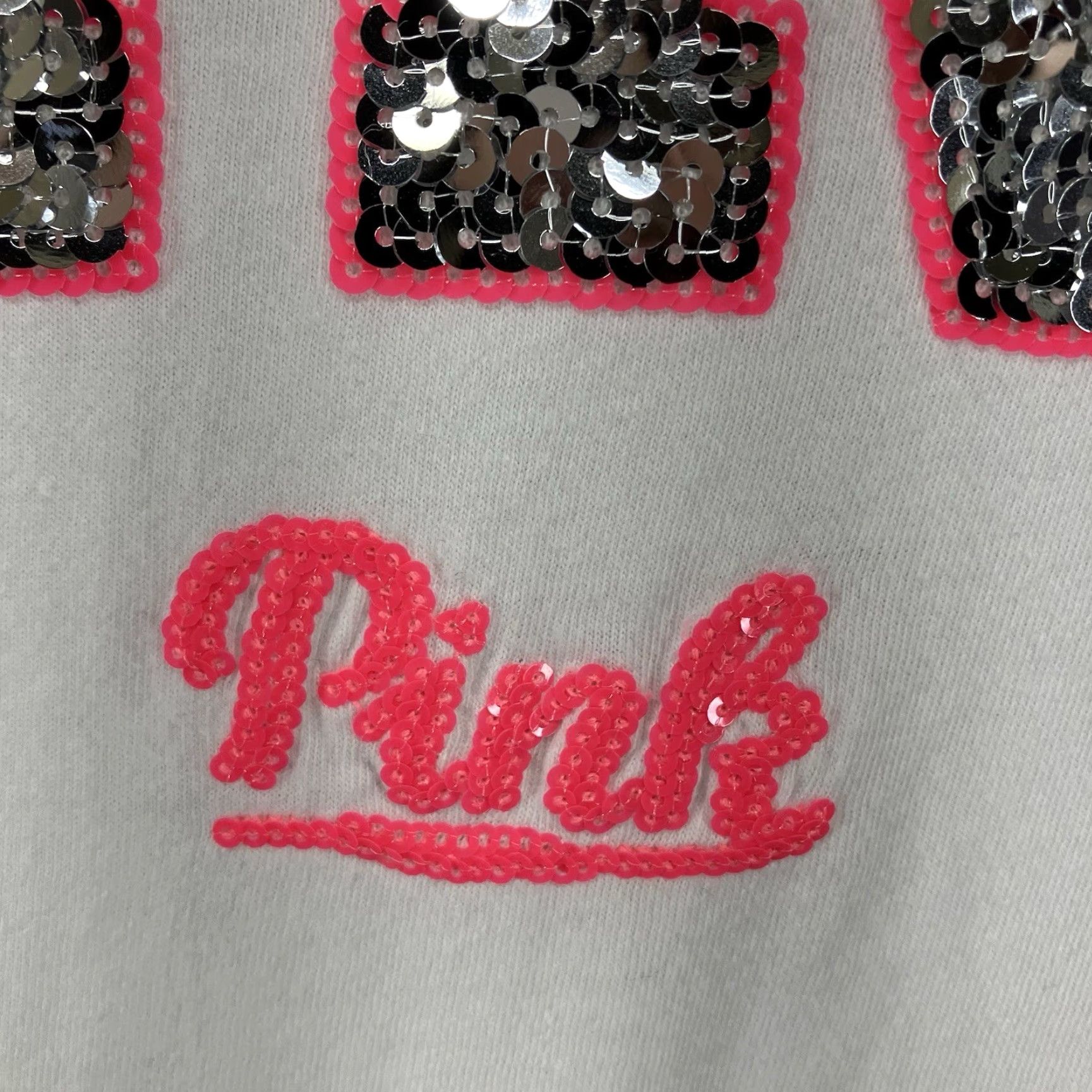 Pinko Pink Women’s Sequin Long Sleeve Shirt Small Bright Pink & Sliver 2015 y2k Cotton Size S / US 4 / IT 40 - 6 Thumbnail