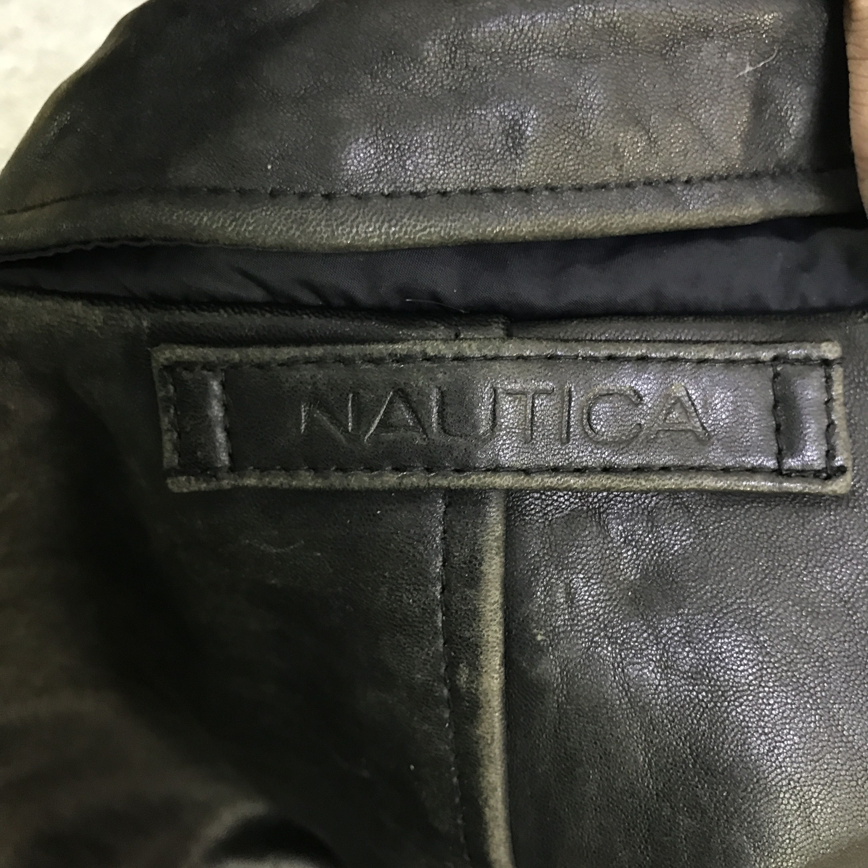 Nautica nautica black leather jacket K115B17 Size US L / EU 52-54 / 3 - 12 Thumbnail