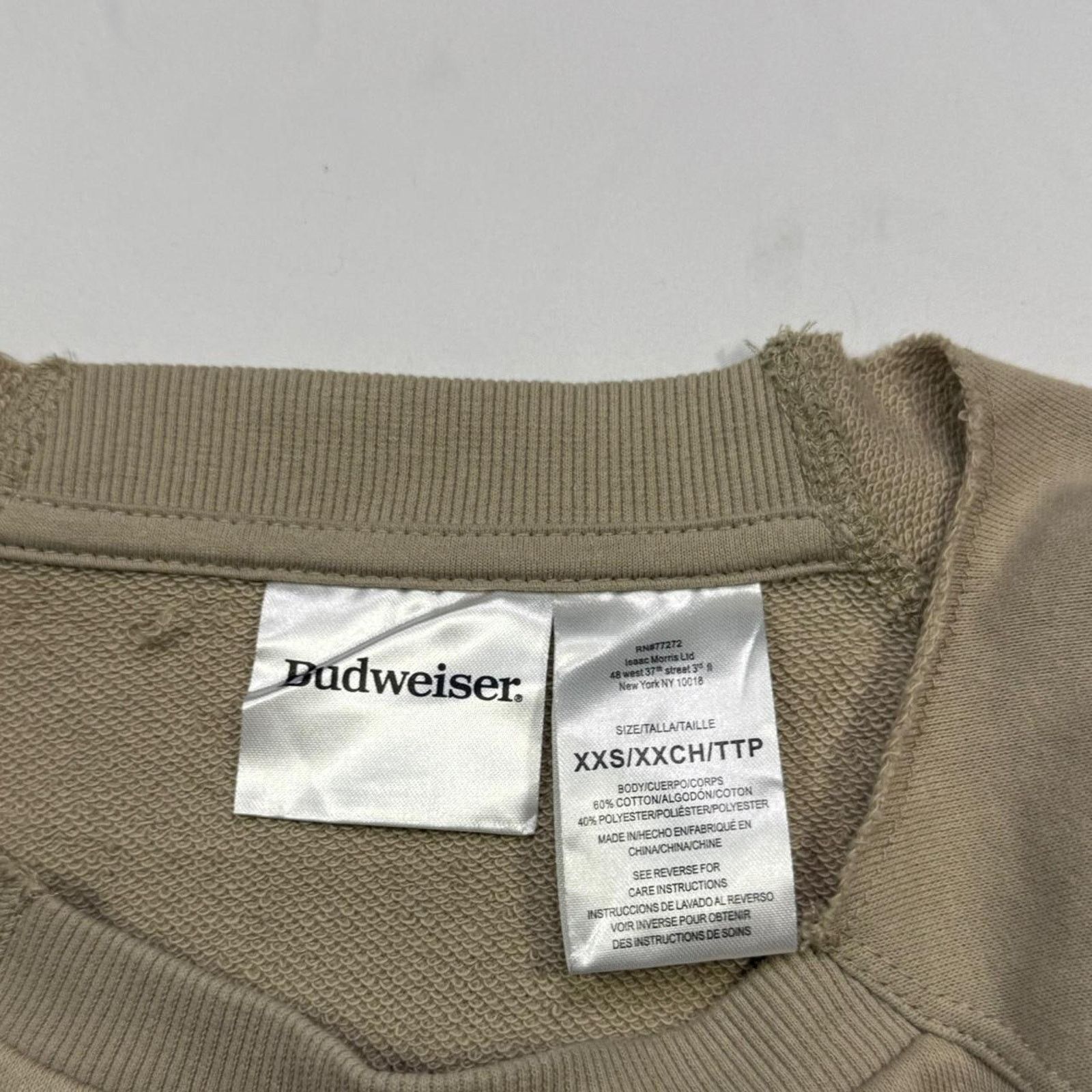 Budweiser Women's Budweiser Eagle Graphic Sweatshirt - Tan - NWT - XXS Size XXS / US 00 / IT 34 - 3 Thumbnail