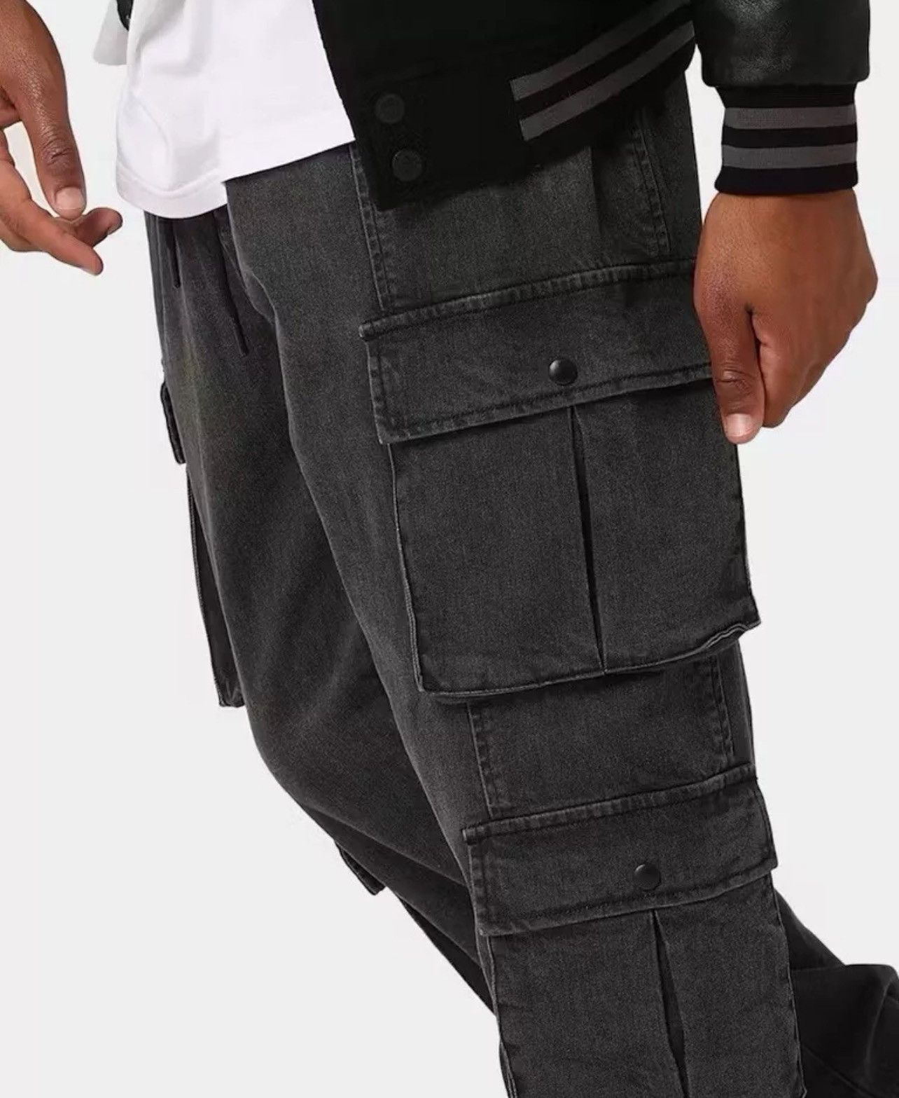 Carre Carre Double Denim Cargo Pants Size US 34 / EU 50 - 5 Thumbnail