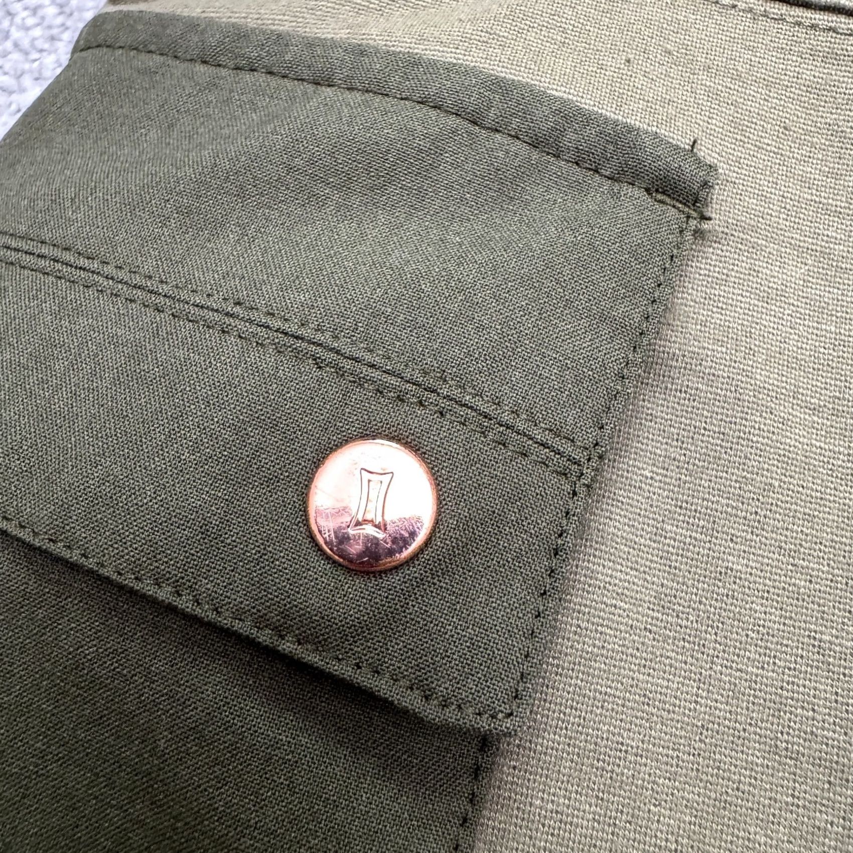 Olive Kit And Ace Skirt Womens 8 Olive Green Pencil Cashmere Silk Utility Tech Cargo Size 30" / US 8 / IT 44 - 6 Thumbnail