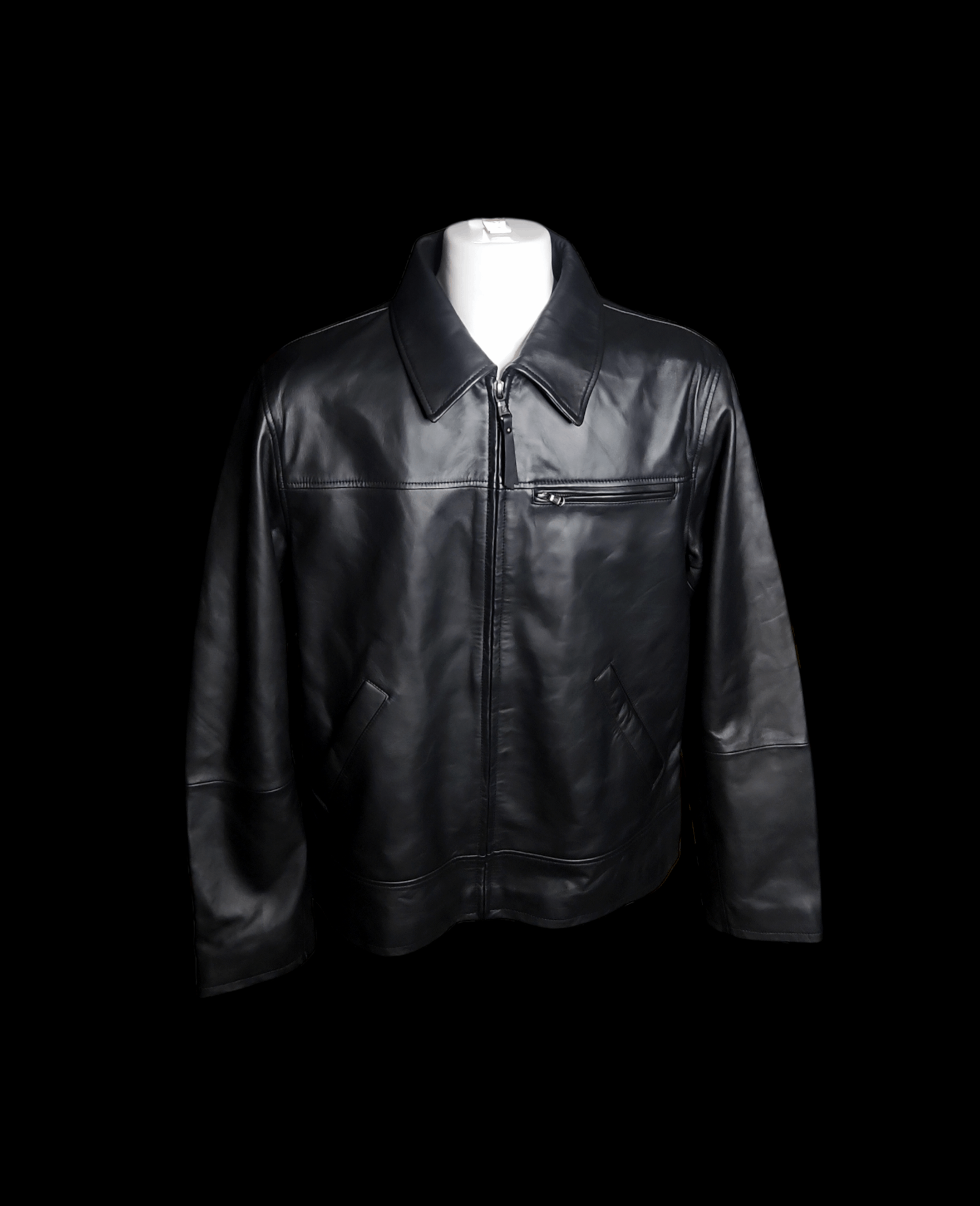 Robert Graham Robert Graham Soft Lambskin Black Leather Jacket MSRP $498 Size US XL / EU 56 / 4 - 1 Thumbnail