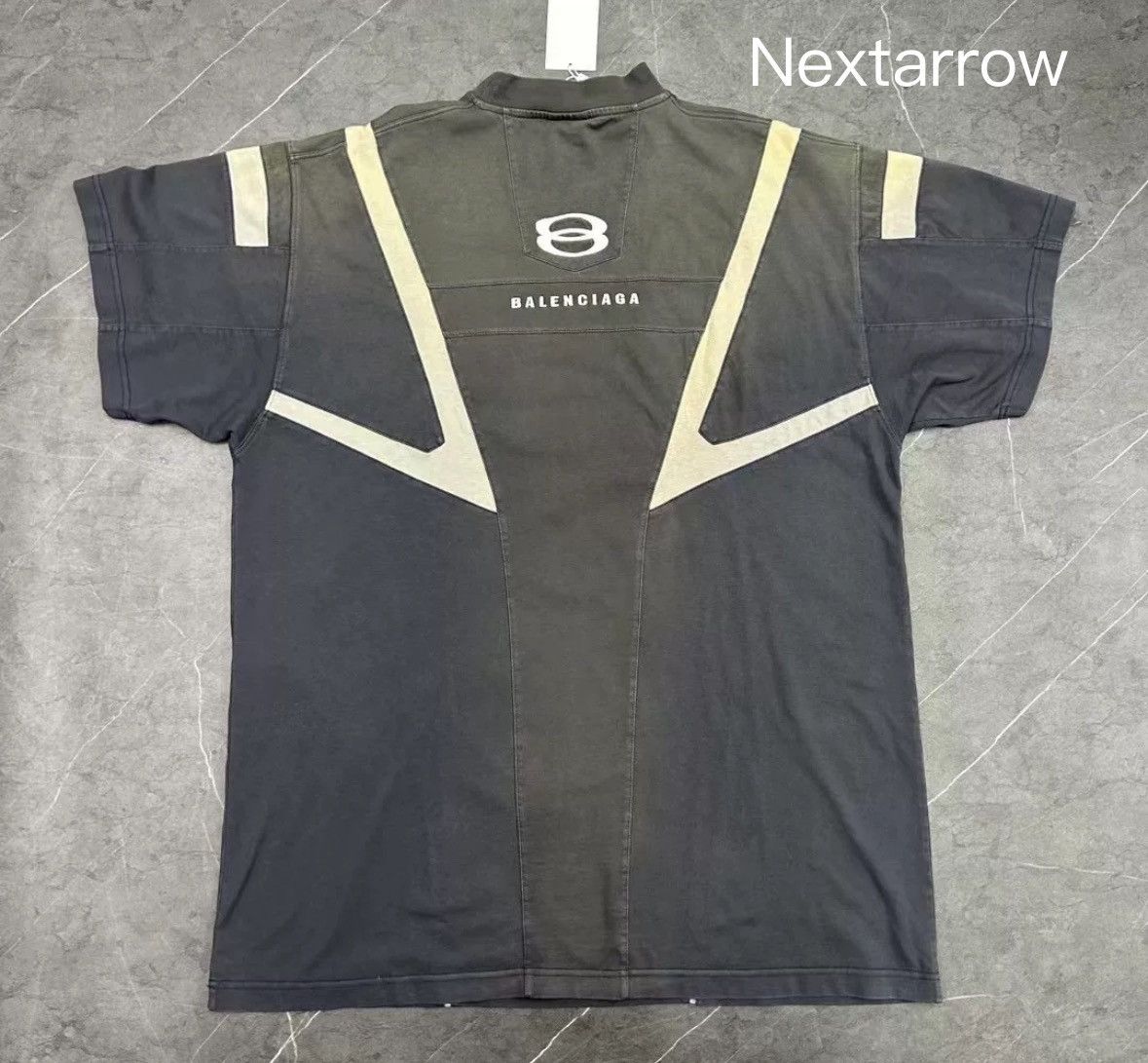 Balenciaga Balenciaga 24FW made old and heavily racing short sleeved Size US M / EU 48-50 / 2 - 2 Thumbnail