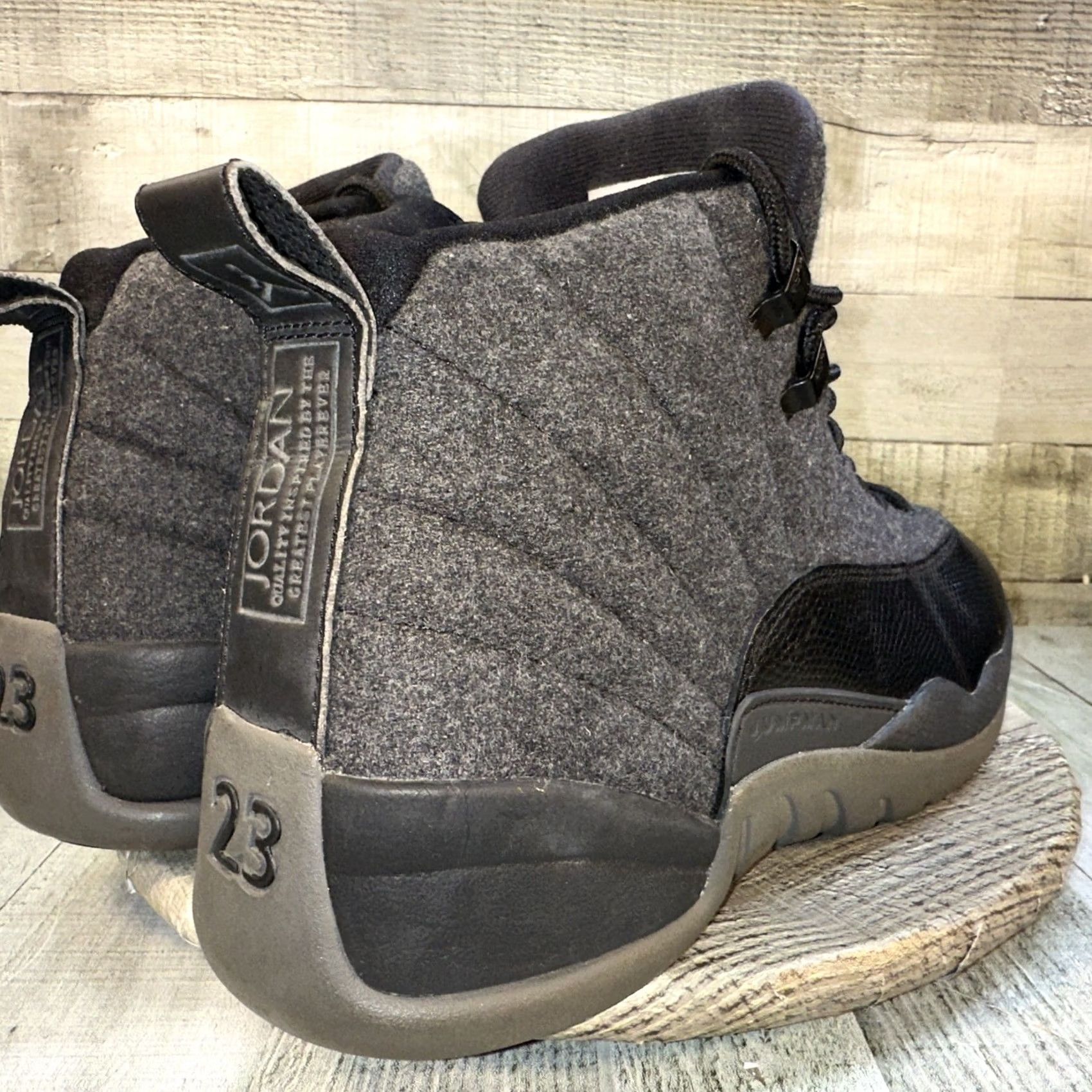 Jordan Brand Size 12 Air Jordan 12 Retro Wool Sneaker Mens Gray Size US 12 / EU 45 - 7 Thumbnail