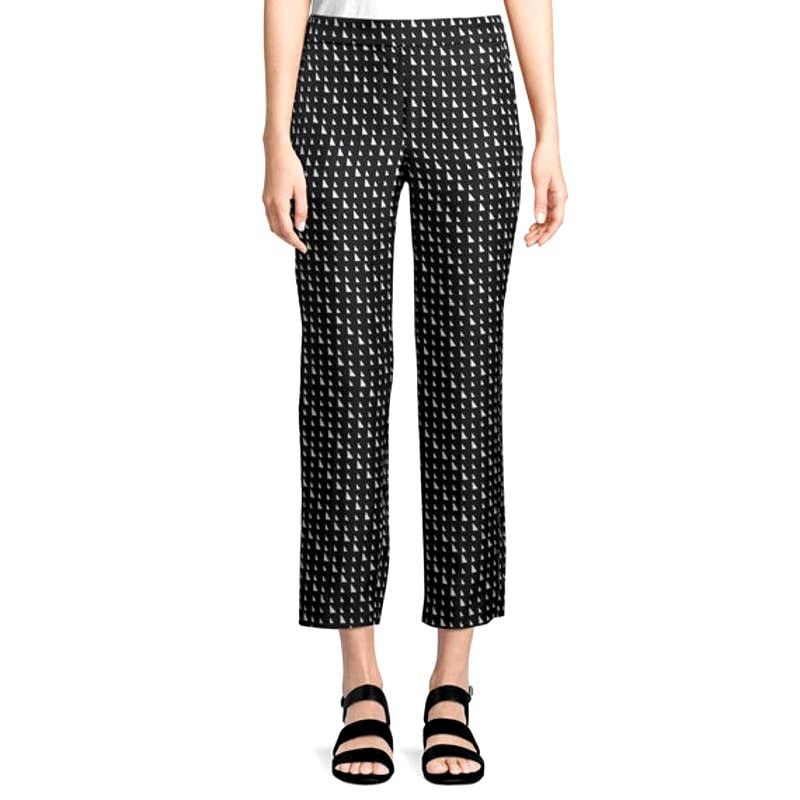 Theory Theory Silk Pull-On Trousers in Black/White | Size 10 Size 32" / US 10 / IT 46 - 5 Thumbnail
