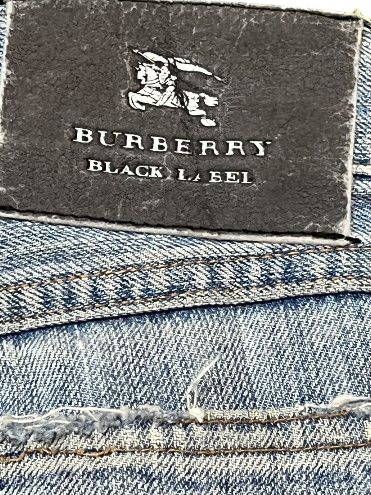 Burberry Vintage Burberry Black Label Faded Distressed Denim Size US 31 - 8 Thumbnail
