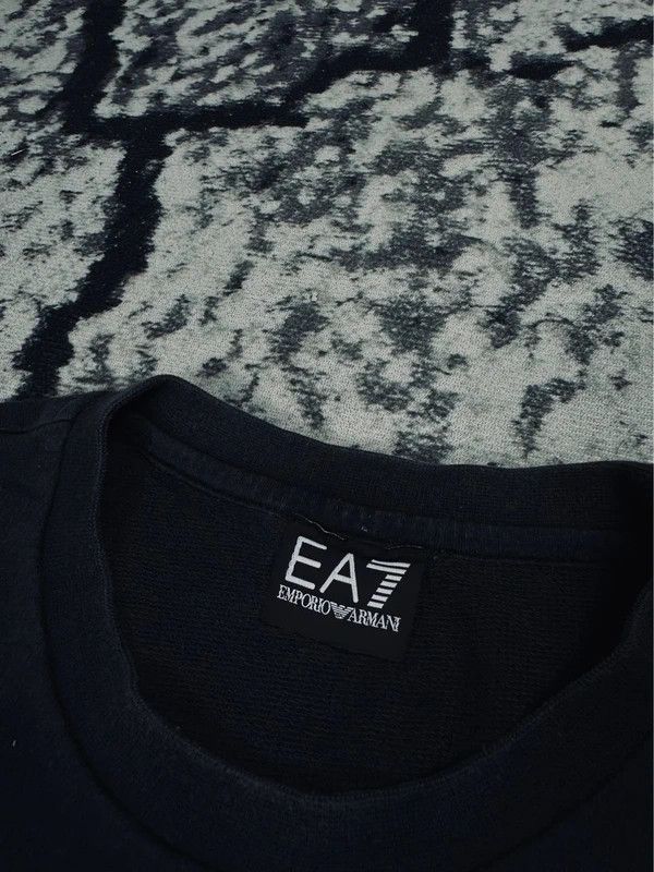 Emporio Armani Emporio Armani EA7 crewneck sweatshirt black white M logo Size US M / EU 48-50 / 2 - 4 Thumbnail