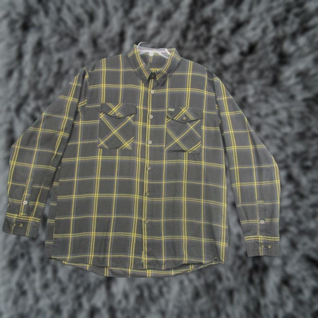 Vintage Dixxon Flannel Company Shirt Mens 2XL Gray Yellow Plaid 4WP Exclusive Button Size US XXL / EU 58 / 5 - 1 Thumbnail