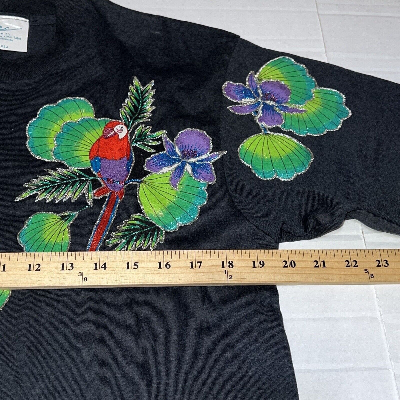 Anvil Vintage 90s Parrot Shirt Mac Single Stitch USA Medium Size US M / EU 48-50 / 2 - 10 Thumbnail