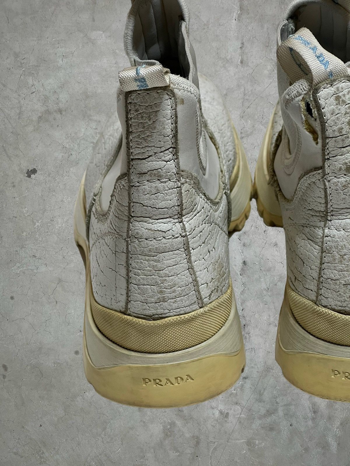 Prada AW/18 Prada ‘Brixxen’ Cracked Leather Boots Size US 9.5 / EU 42-43 - 7 Thumbnail