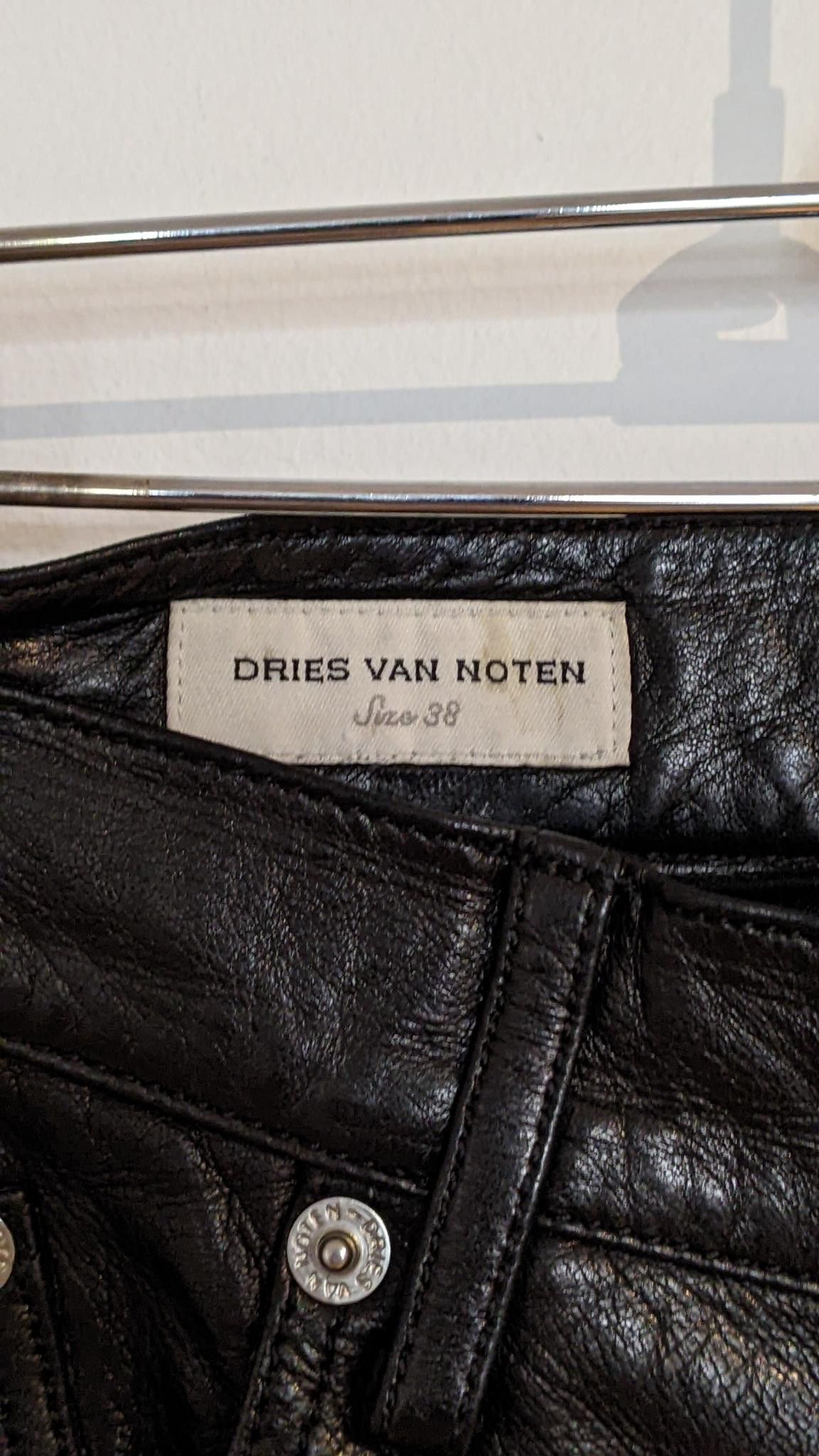 Dries Van Noten Leather pants Size 26" / US 2 / IT 38 - 4 Thumbnail