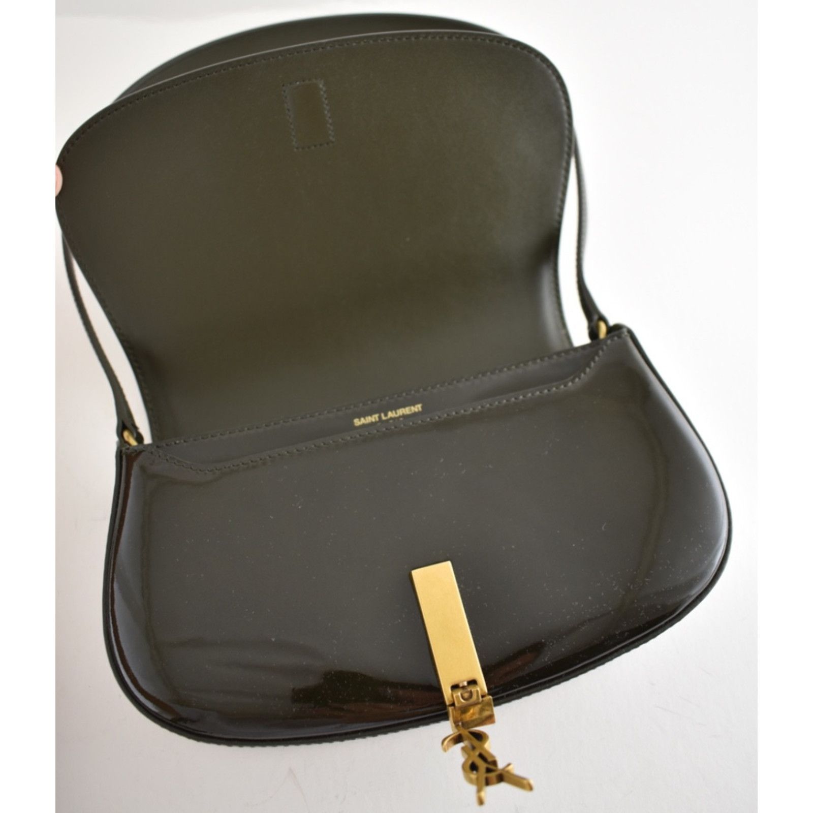 Yves Saint Laurent Saint Laurent Mini Voltaire Demi Lune YSL Shoulder Bag Green Size ONE SIZE - 16 Thumbnail