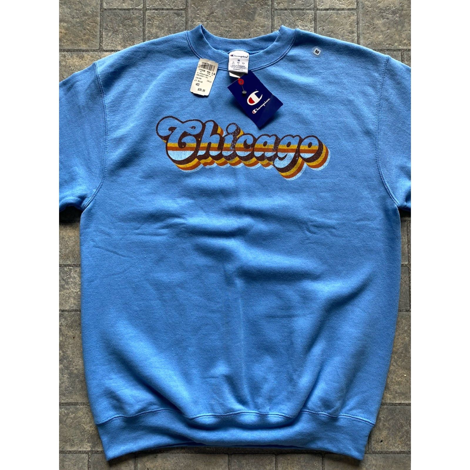 Champion VINTAGE? (No) Chicago Champion MEDIUM Sweatshirt Crew Neck Blue NWT Mens M NEW WITH TAGS Size US M / EU 48-50 / 2 - 2 Thumbnail
