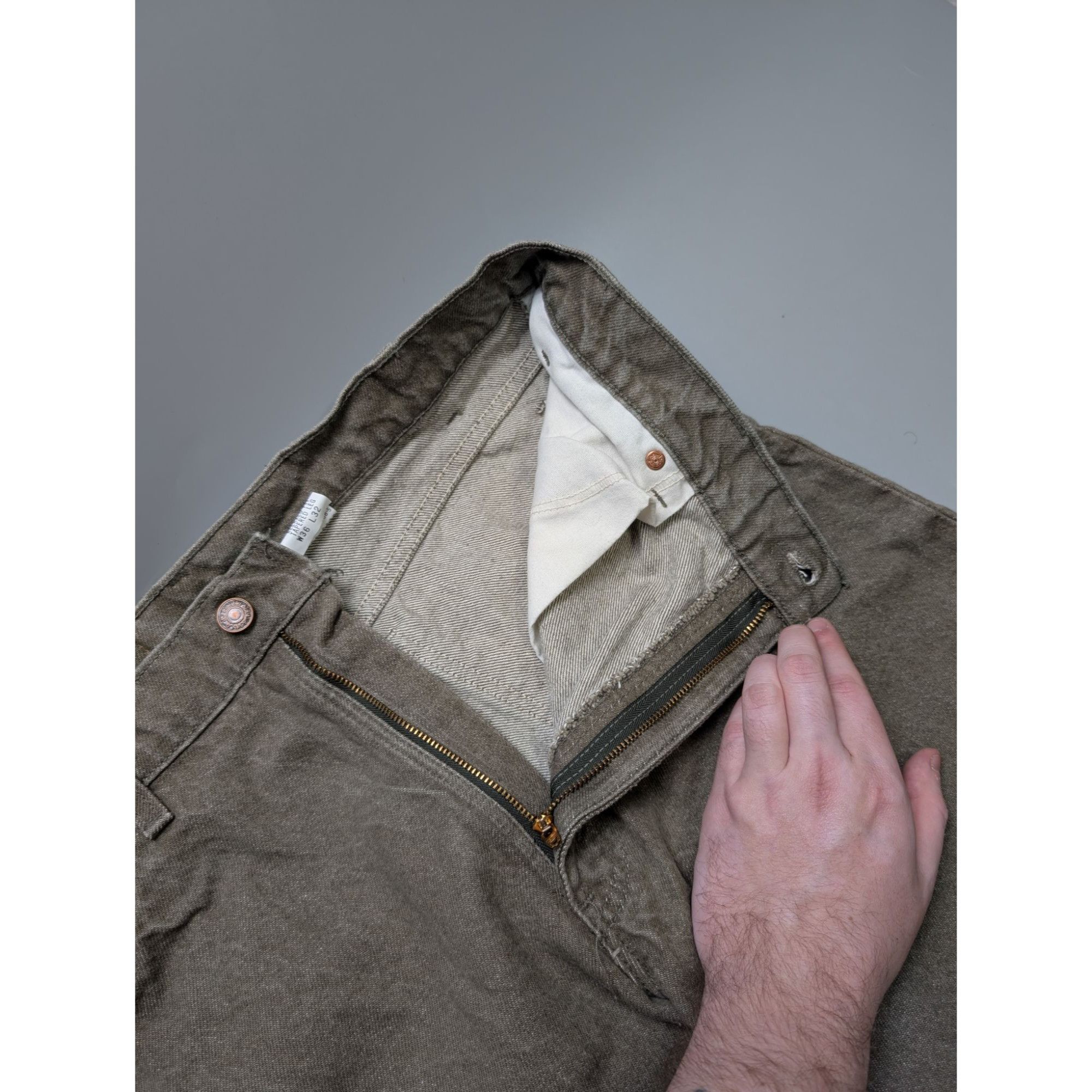 Levi's Levi's 550 Made In USA Orange Tab Green Jeans Pants (Y1071) Size US 36 / EU 52 - 6 Thumbnail