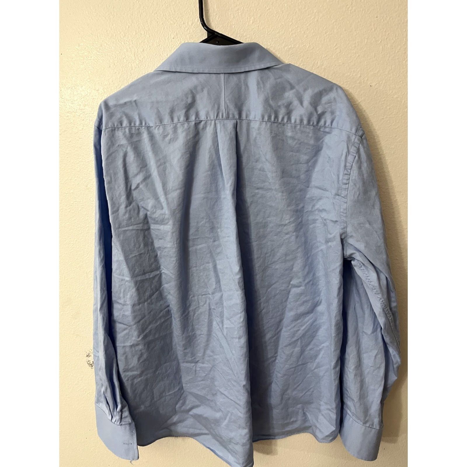 Michael Kors Michael Kors Button-Up Shirt Blue Solid 17.5 34/35 Cotton Non Iron Long Sleeve Collared 100% Cotton Mens Regular Shirt Size 46R - 3 Thumbnail