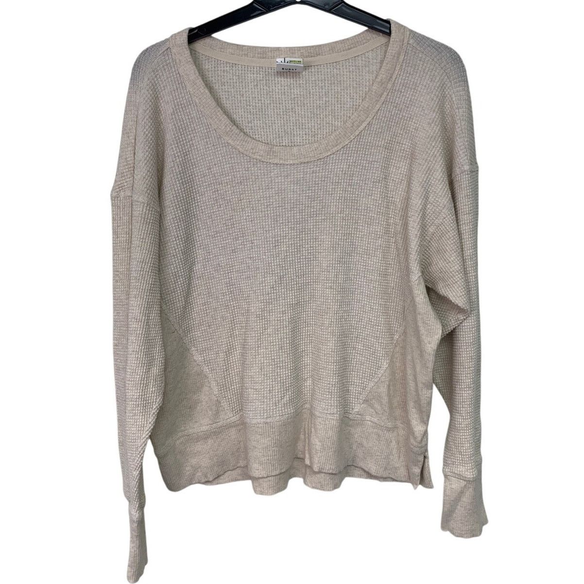 American Eagle Outfitters New Offline Aerie Off White Waffled Long Sleeve Sweatshirt Size S / US 4 / IT 40 - 1 Thumbnail