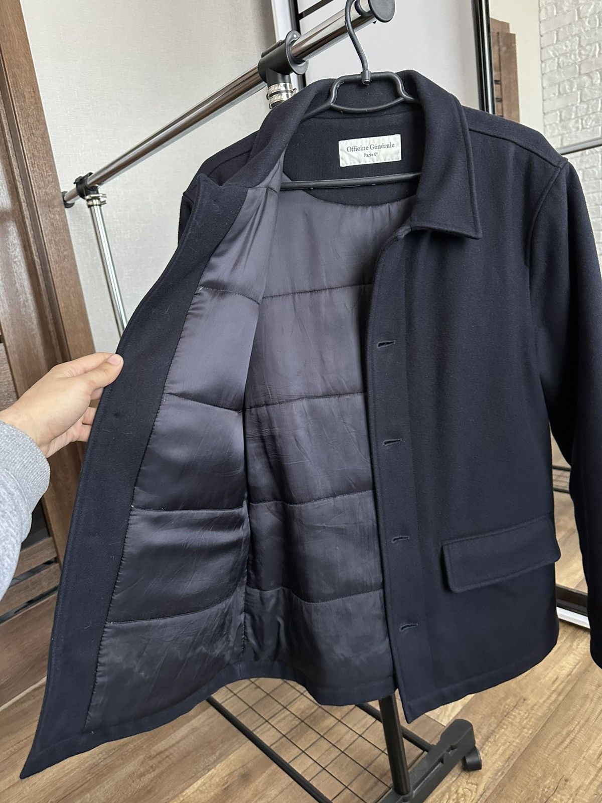 Officine Generale Officine Generale Navy Wool Vasco Jacket Size US L / EU 52-54 / 3 - 9 Thumbnail