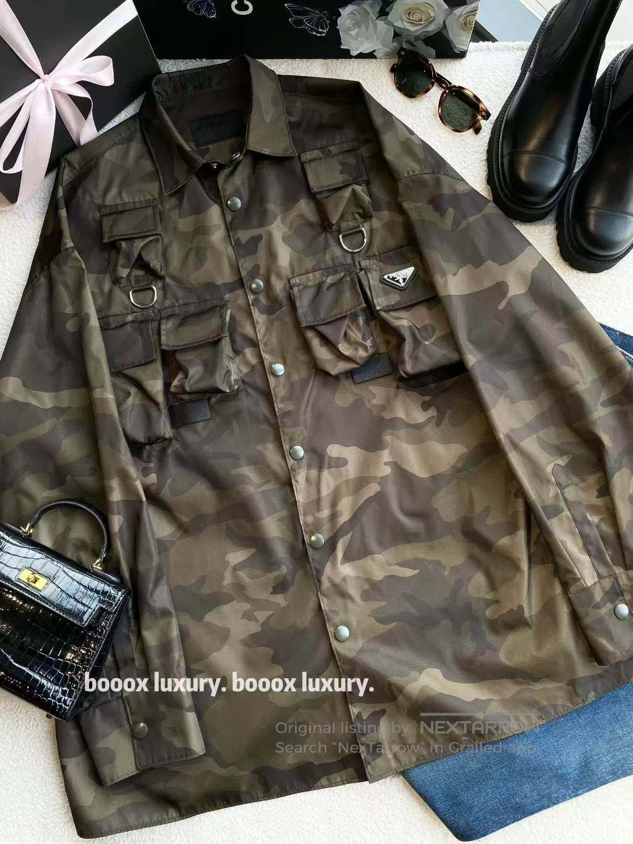 Prada Prada Rigid camouflage jacket| Size M / US 6-8 / IT 42-44 - 1 Thumbnail