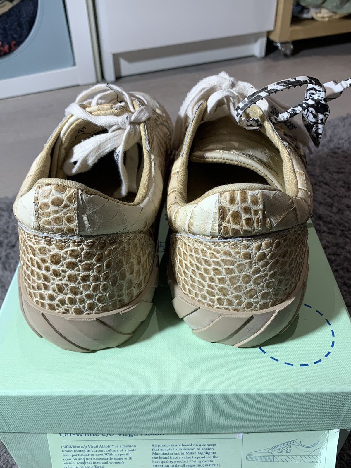 Off-White × Virgil Abloh Offwhite croco pattern Vulcanized beige cream US11 Size US 11 / EU 44 - 7 Thumbnail